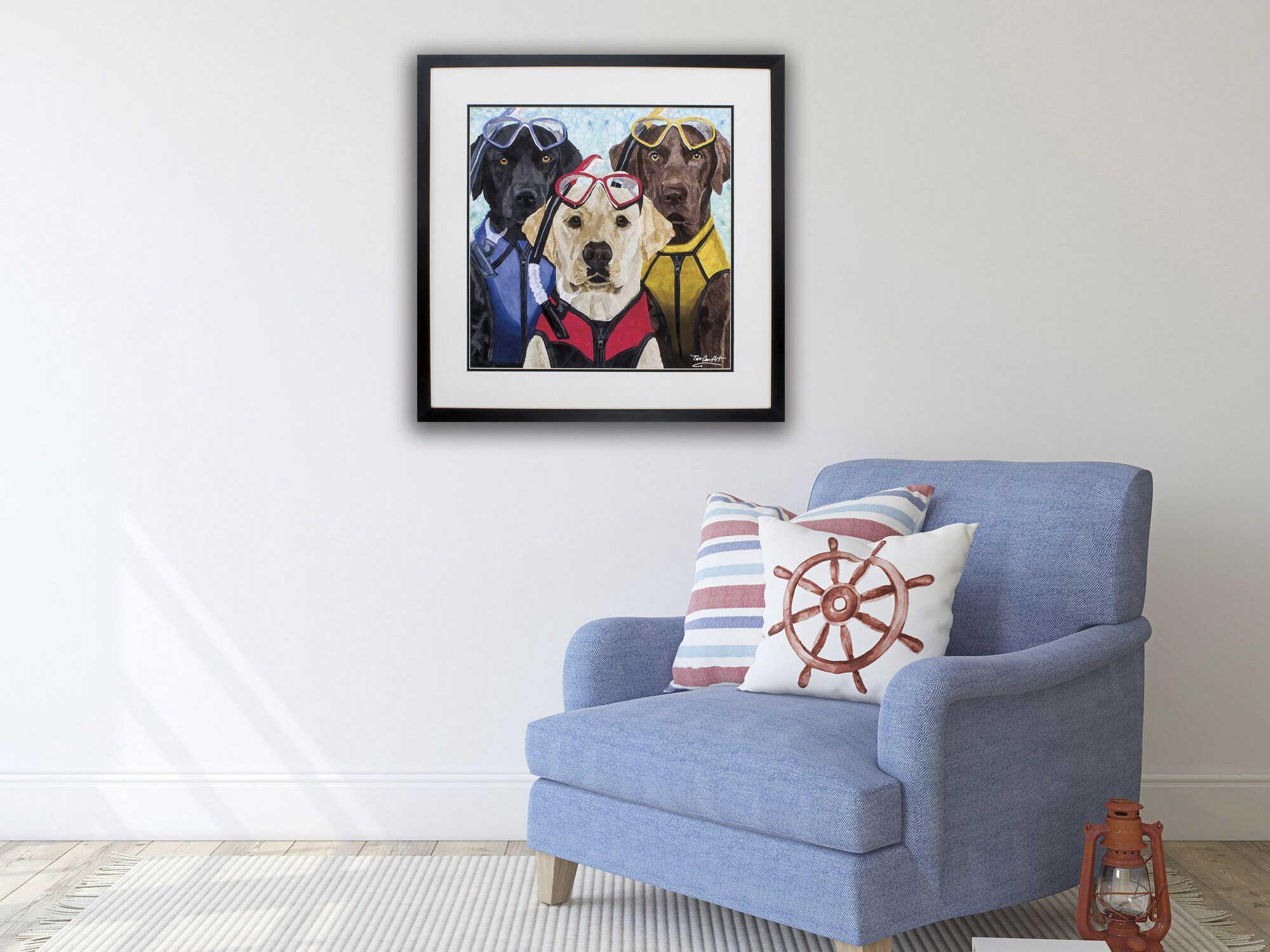 Paragon Waterside Scuba Dogs Wall Art