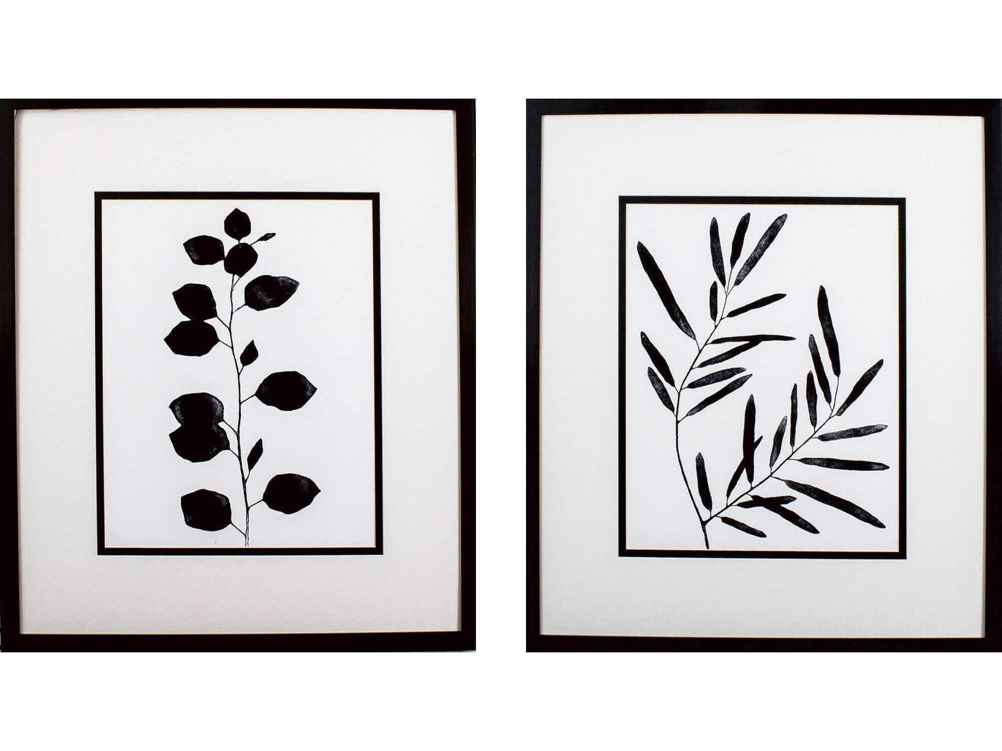 Paragon Florals Leaf Imprint Wall Art Set of 2