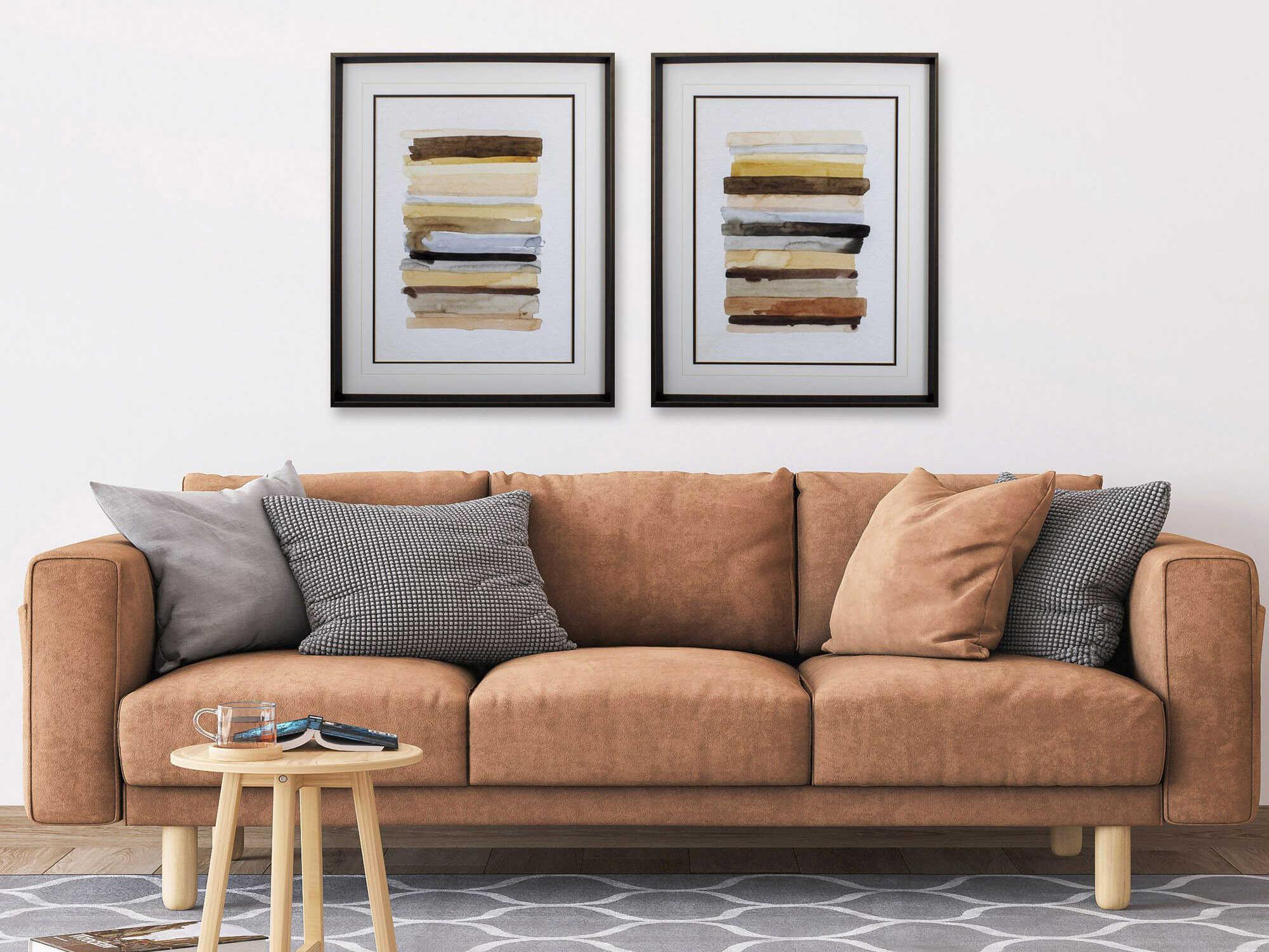 Paragon Abstract Arid Layers Wall Art Set of 2