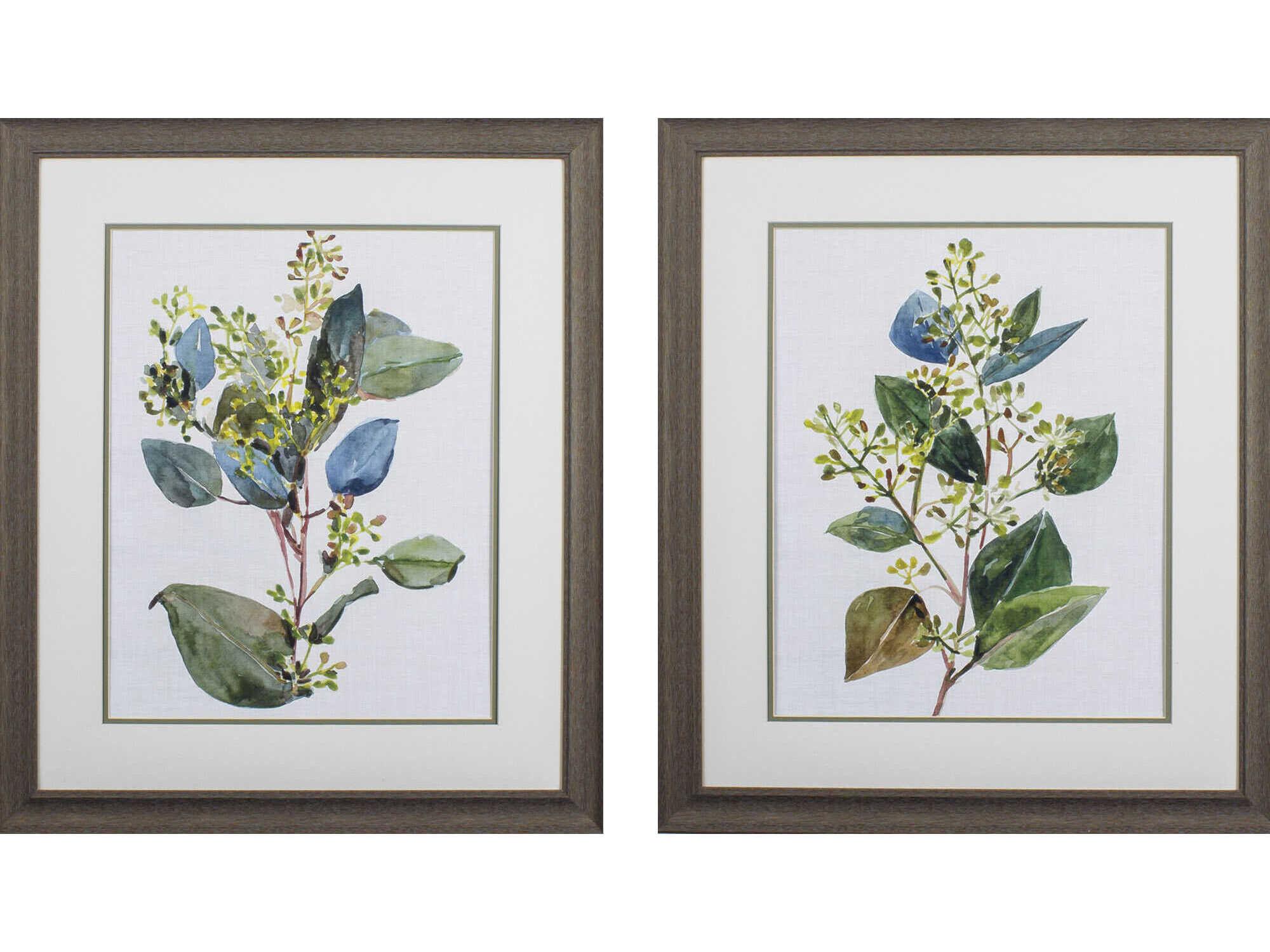Paragon Florals Seeded Eucalyptus Wall Art Set of 2