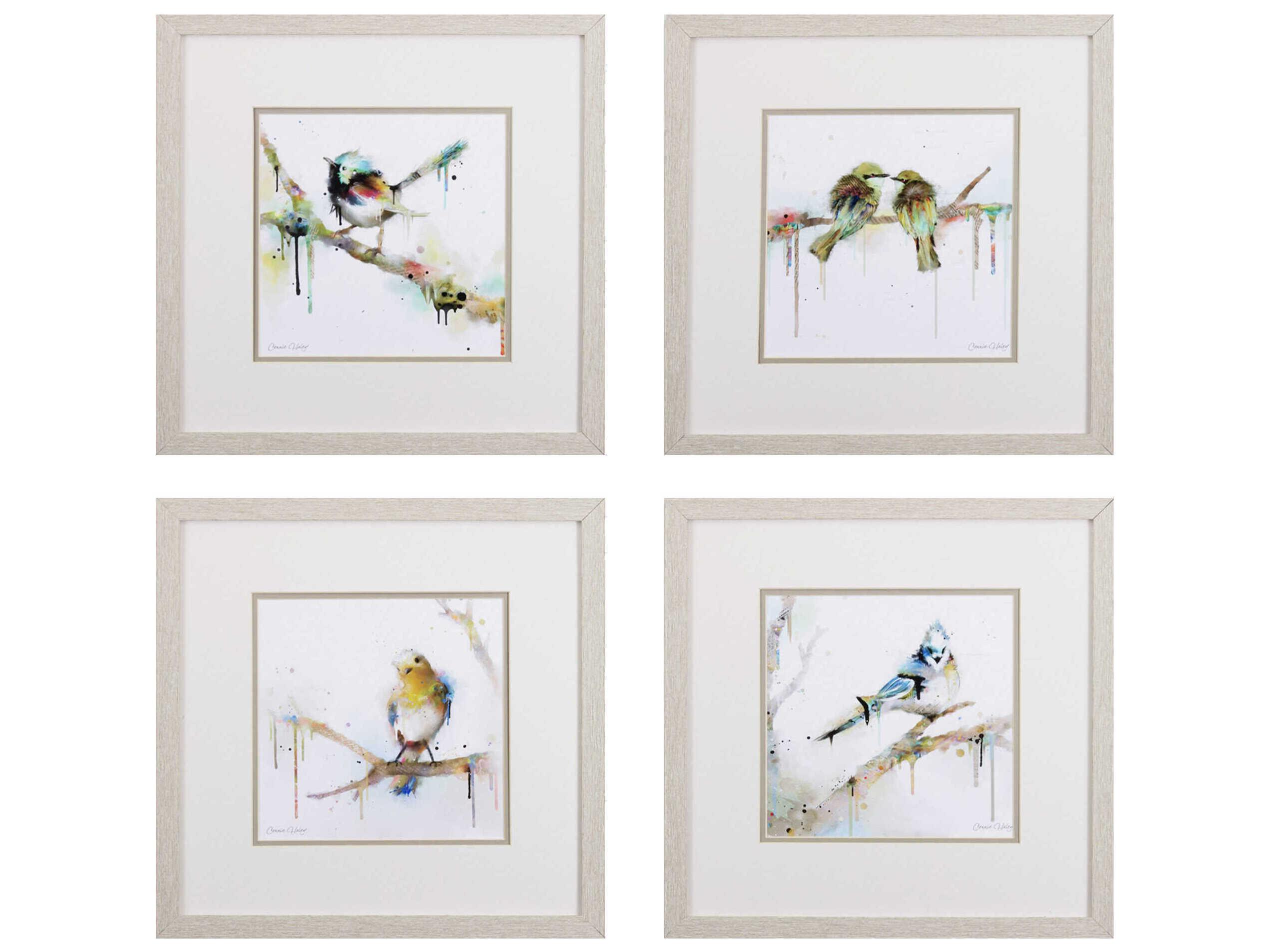 Paragon Florals Birds on Branch Wall Art Set of 4