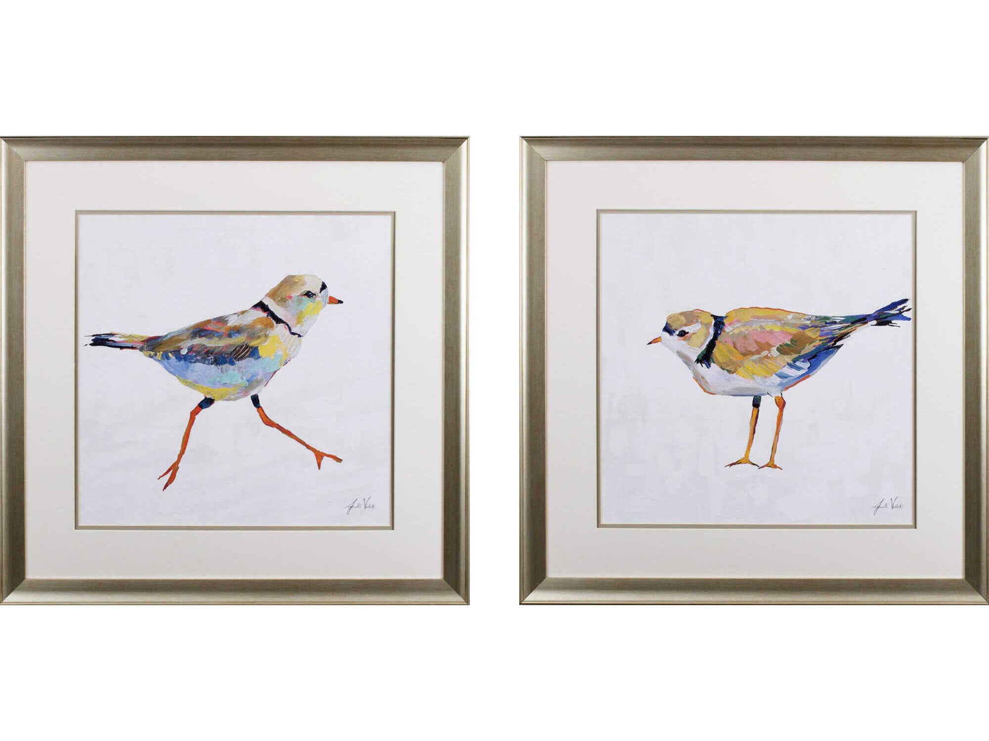 Paragon Florals Coastal Plover Wall Art Set of 2