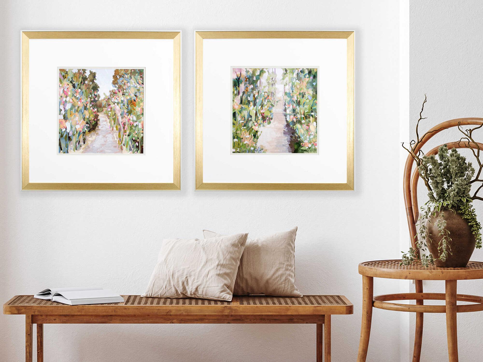 Paragon Florals Flower Garden Path Wall Art Set of 2