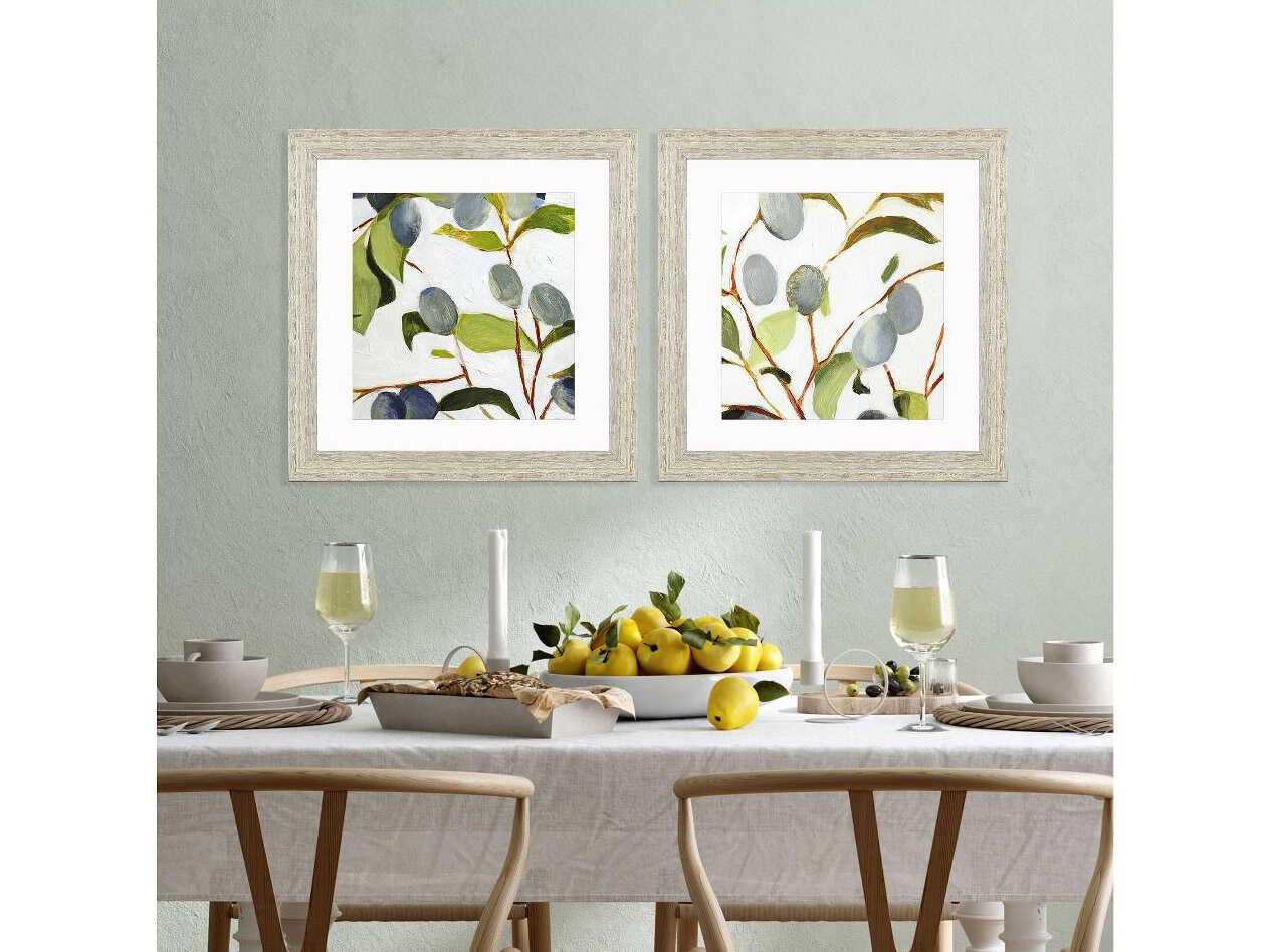 Paragon Florals Olive Branches-I Wall Art Set of 2