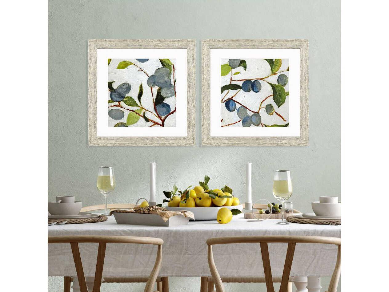 Paragon Florals Olive Branches-II Wall Art Set of 2
