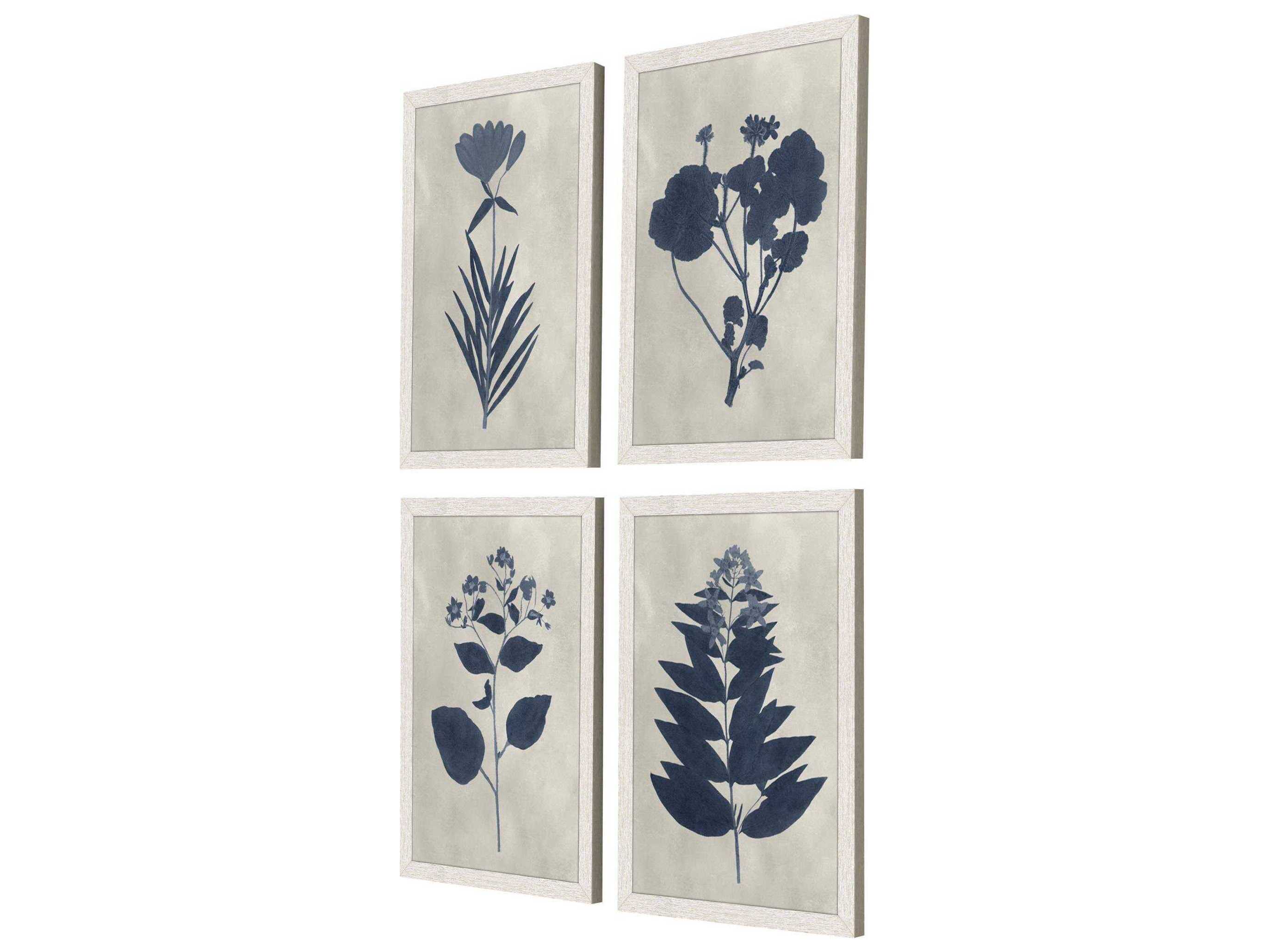 Paragon Florals Pressed Flower-I Wall Art Set of 4