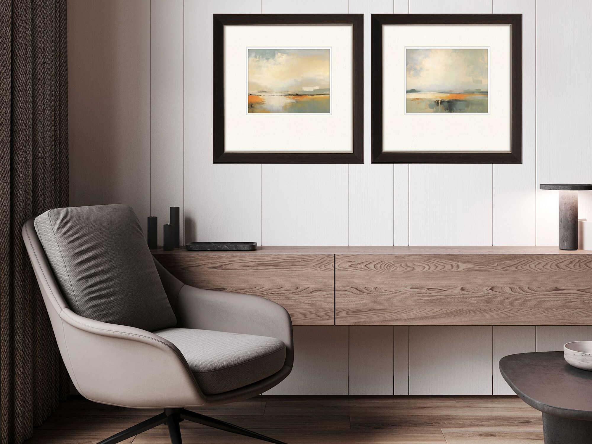 Paragon Waterside Silent Landscape-II Wall Art Set of 2