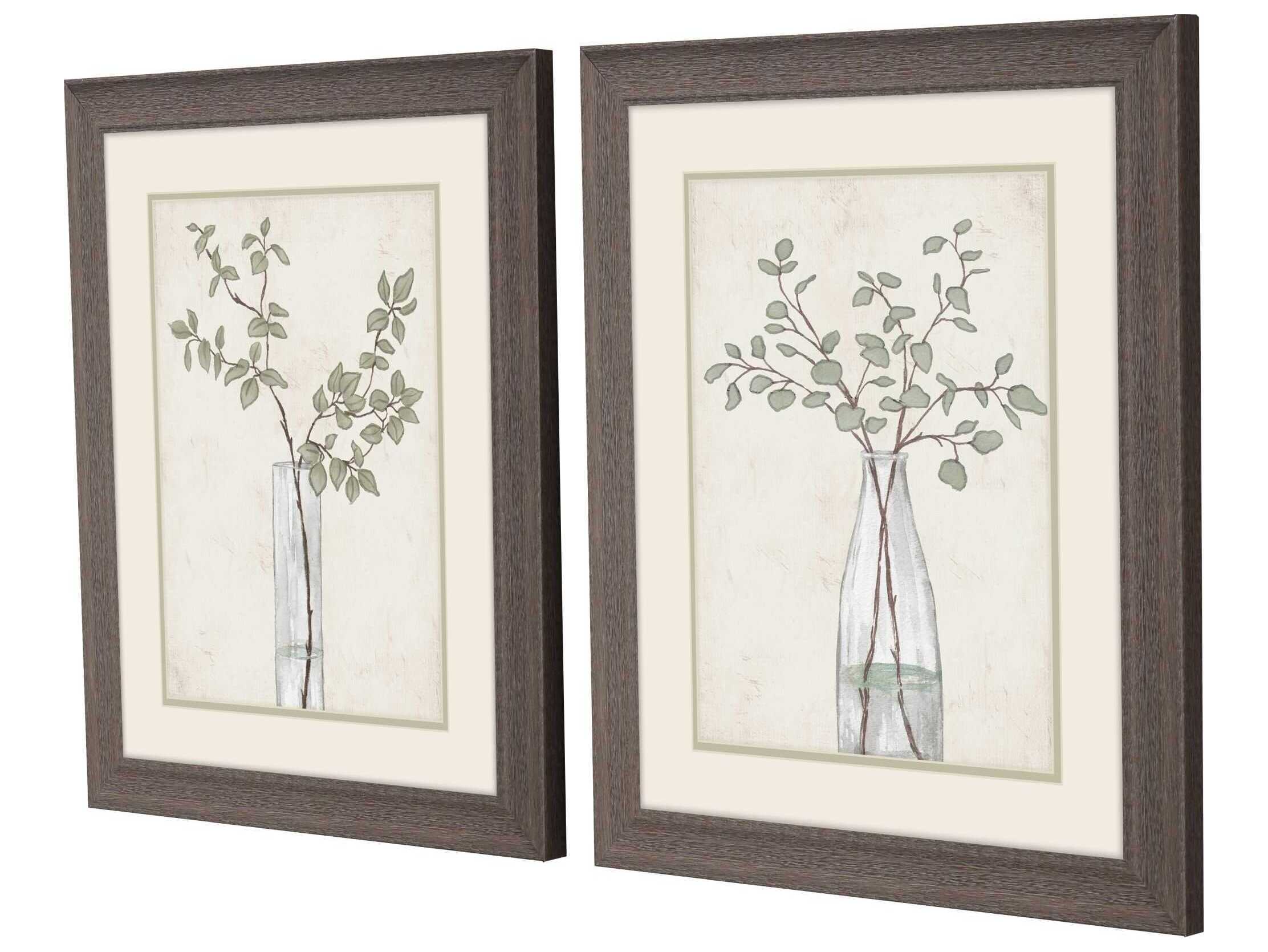 Paragon Florals Serenity Leaves Wall Art Set of 2