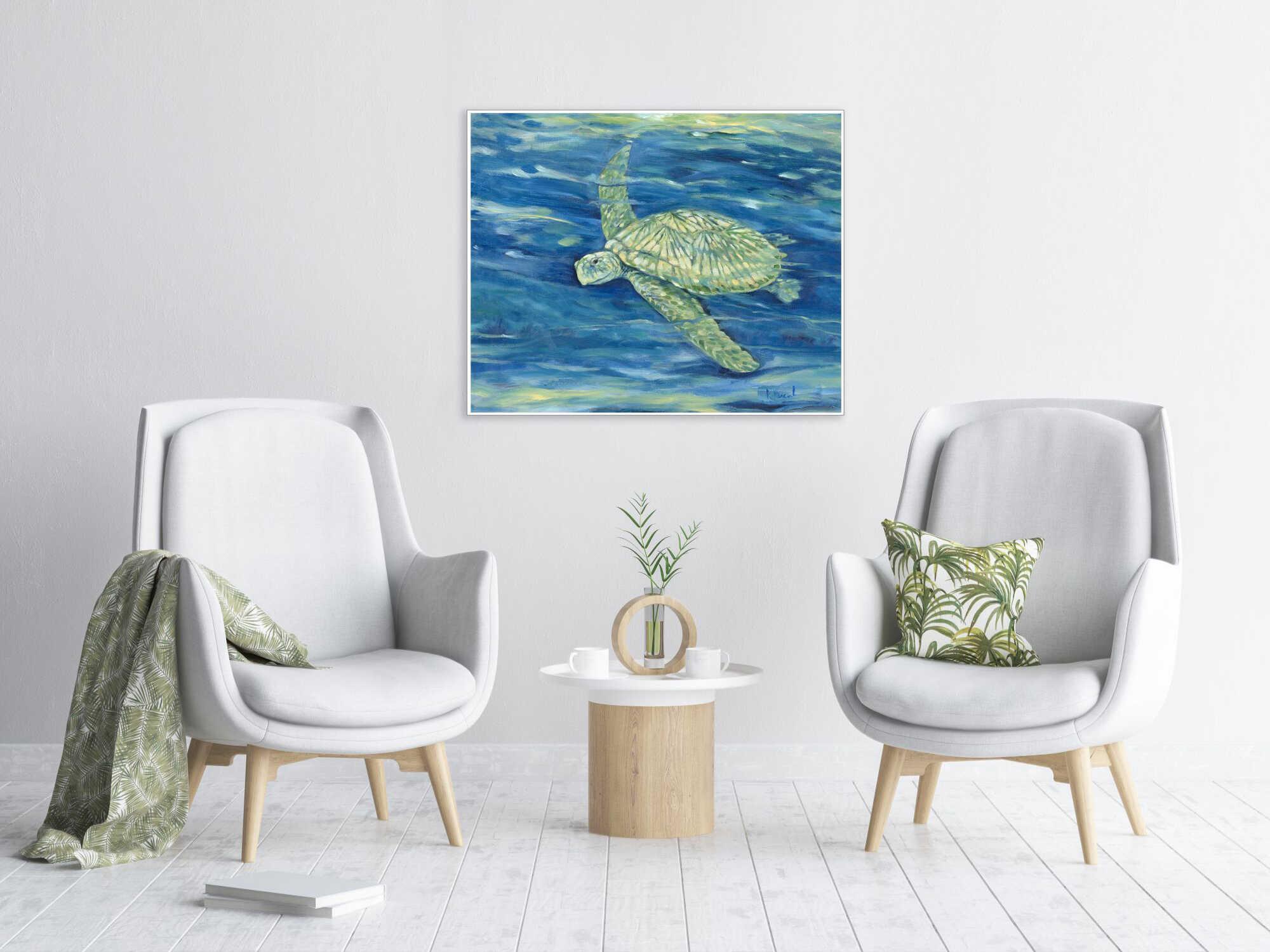Paragon Animals Lagoon Turtle-II Canvas Wall Art