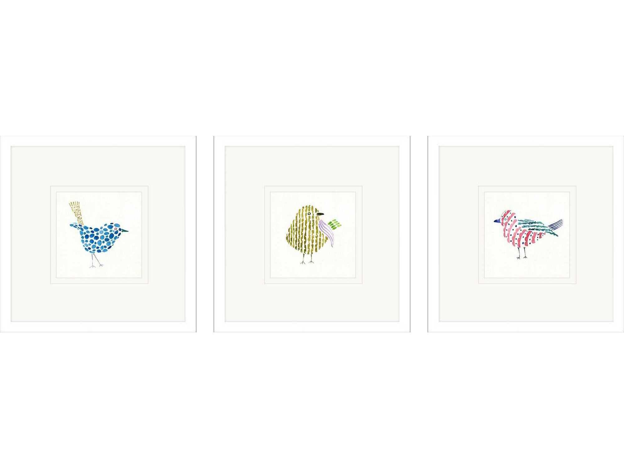 Paragon Conversation Birds-II Wall Art Set of 3