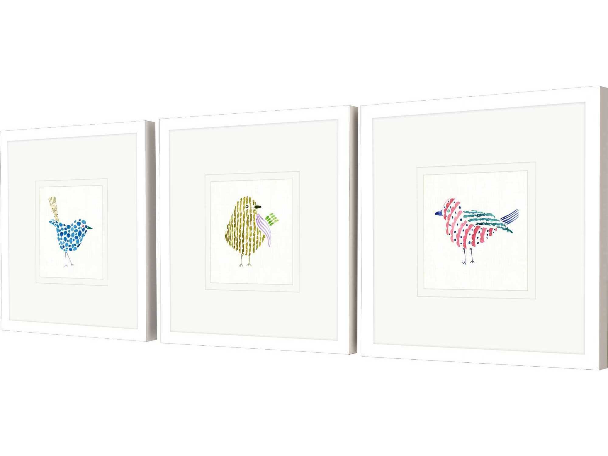 Paragon Conversation Birds-II Wall Art Set of 3