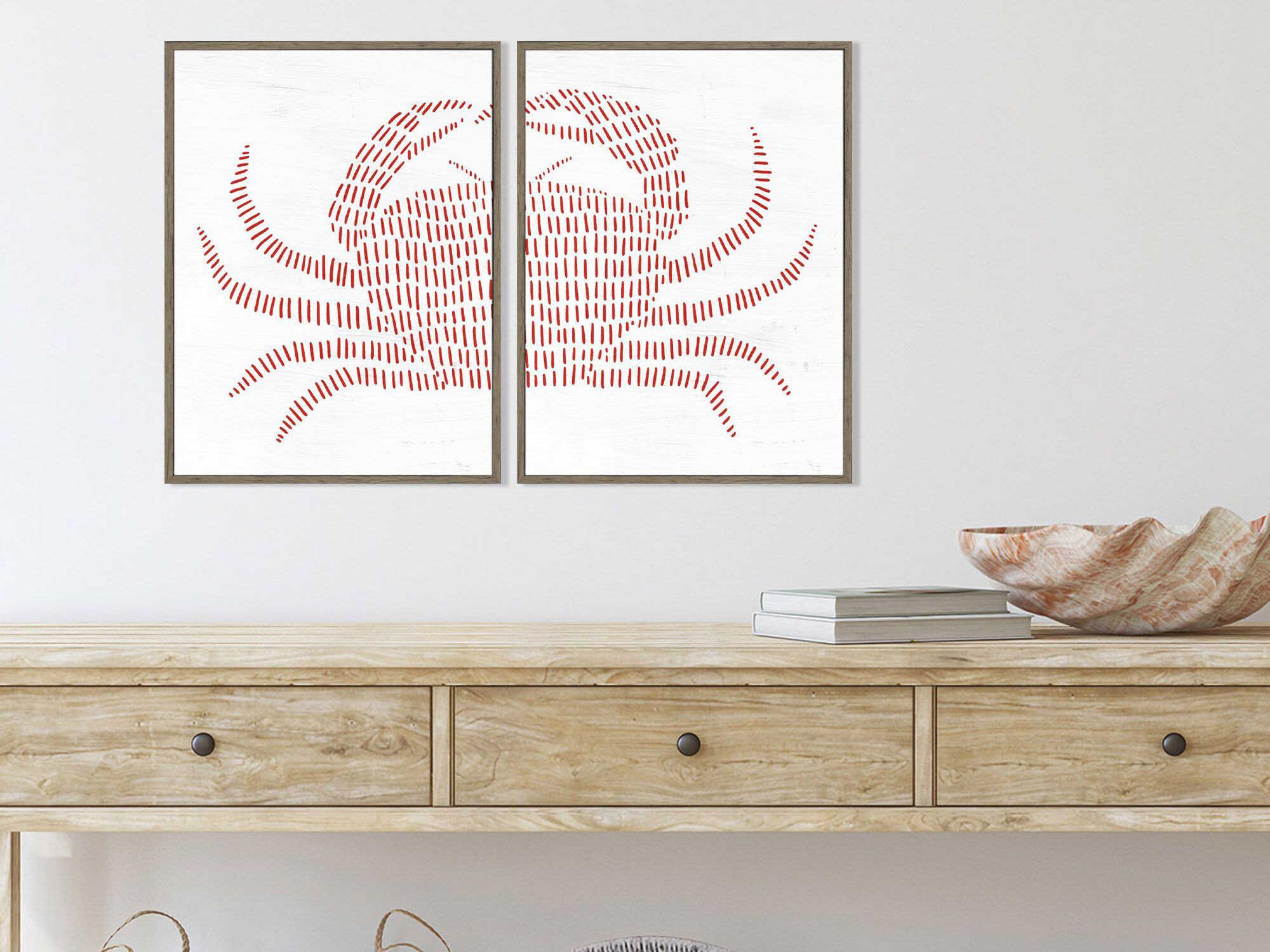 Paragon Spotted Crab Wall Art Set of 2