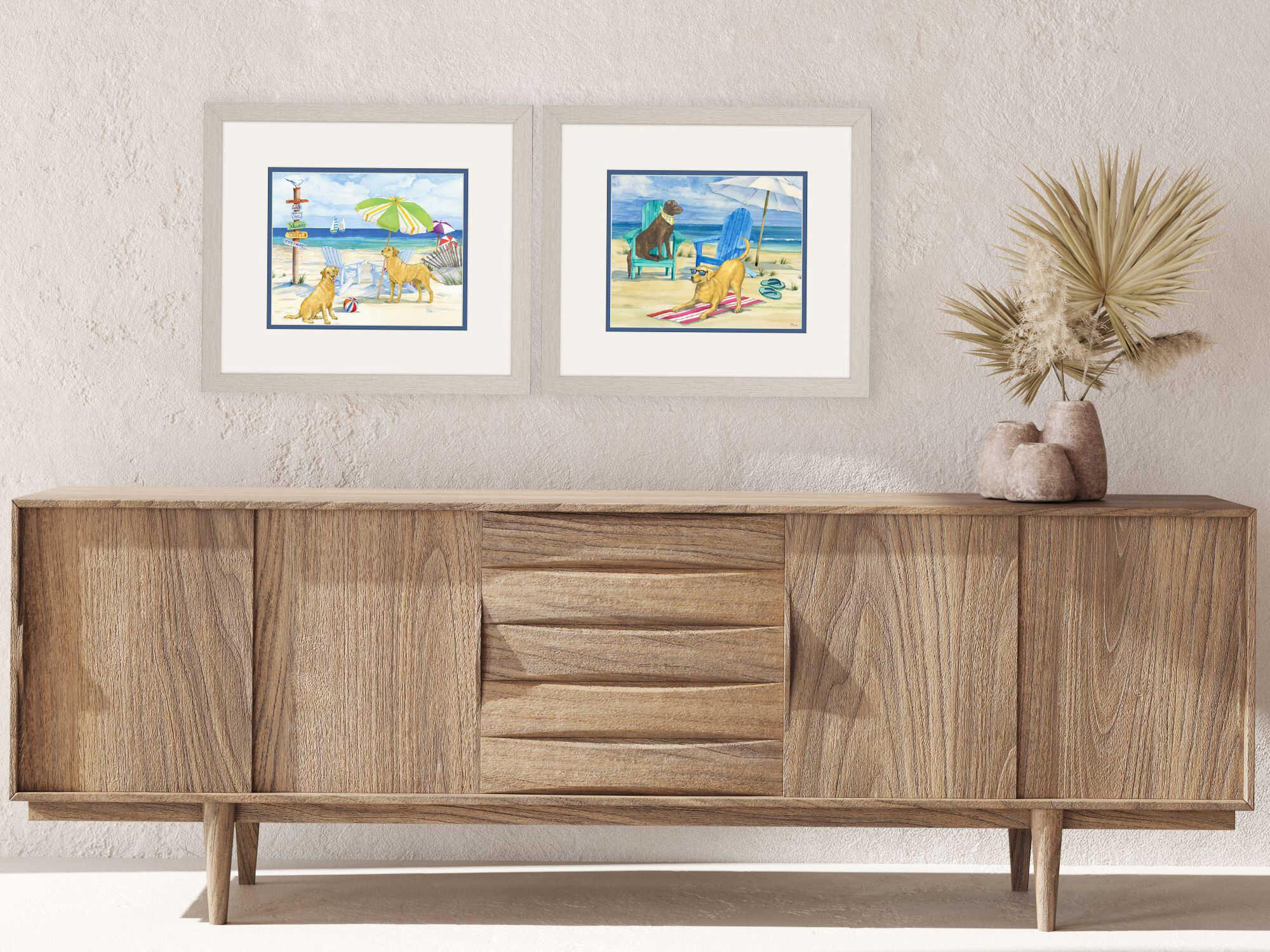 Paragon Dog Beach Day Duo Wall Art Set of 2