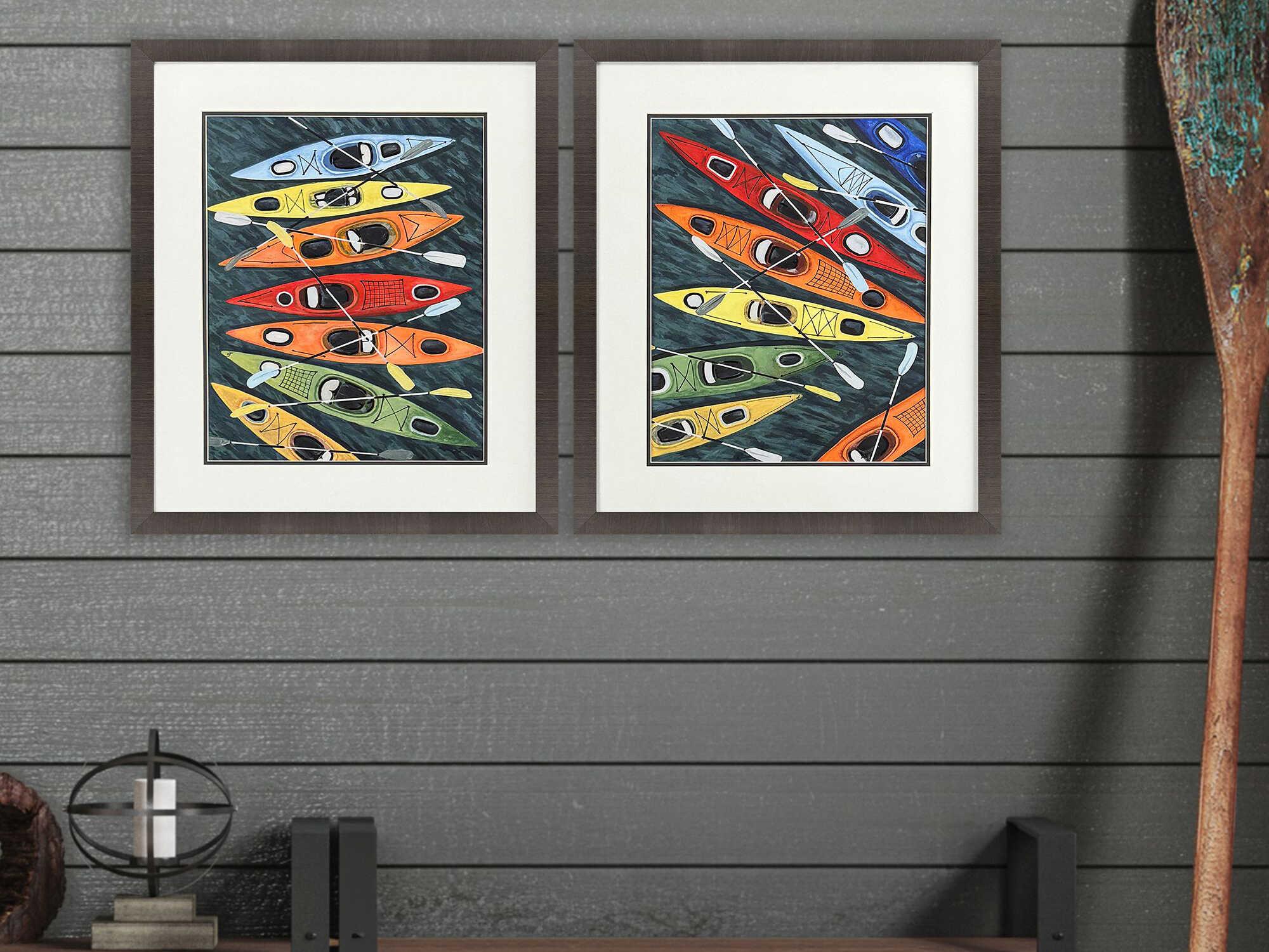 Paragon Sporting Colorful Kayaks Wall Art Set of 2