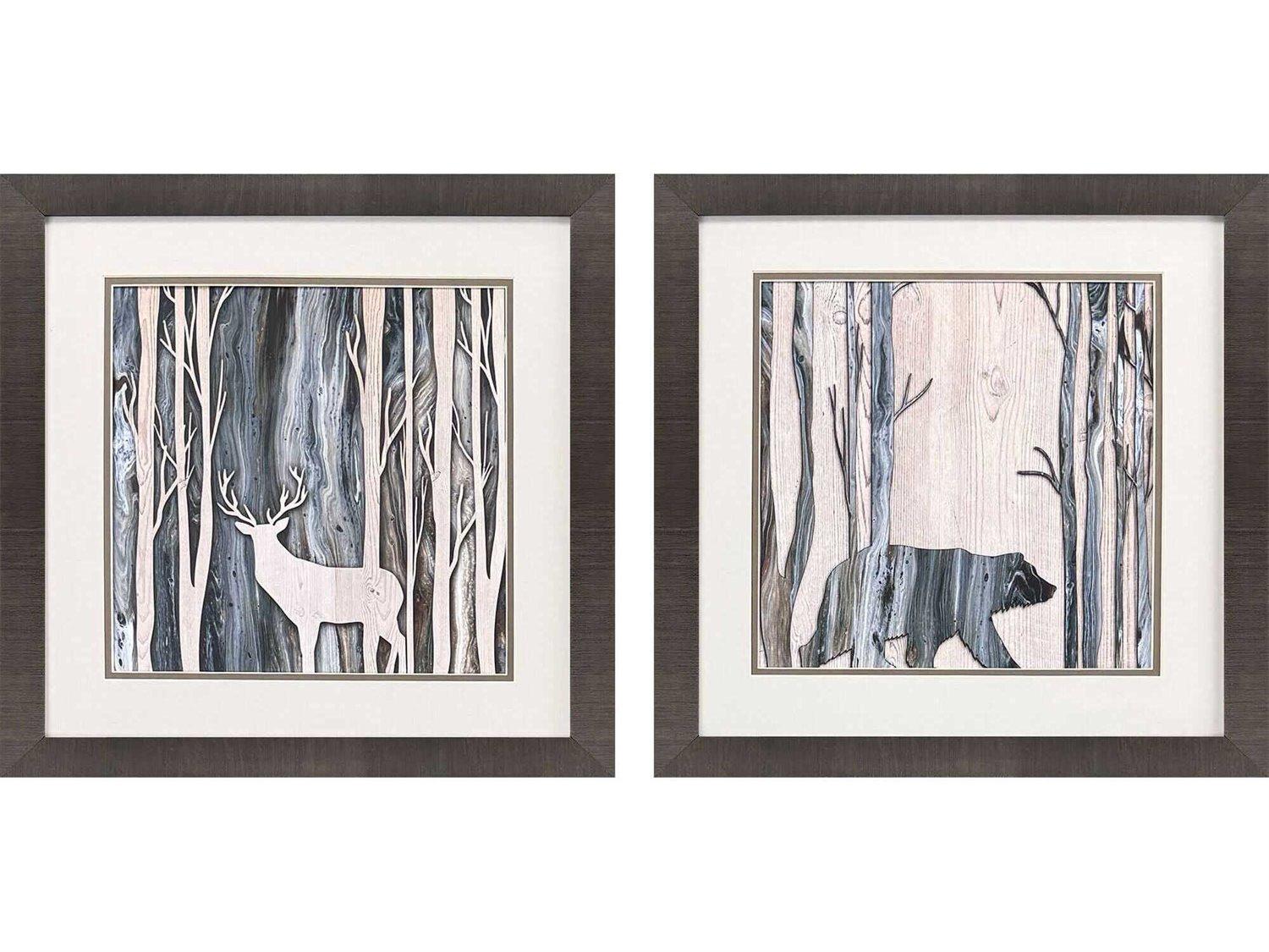 Paragon Animals Fluid Lodge Wall Art Set of 2