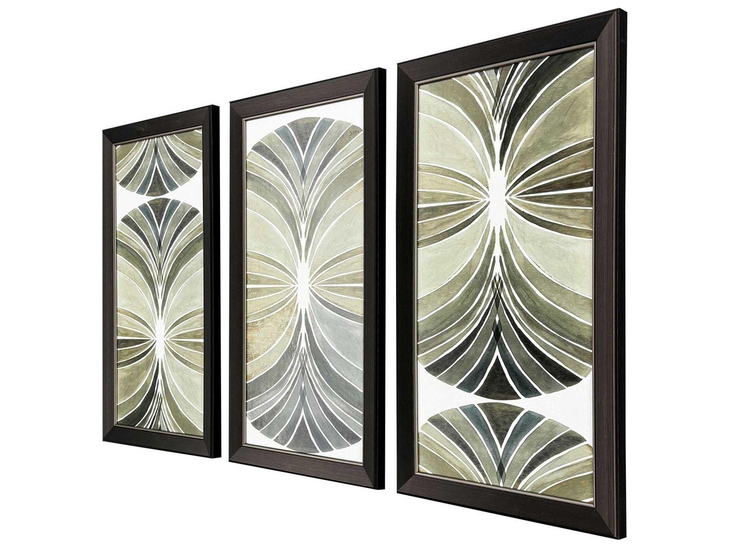 Paragon Abstract Palm Art Deco Wall Art Set of 3