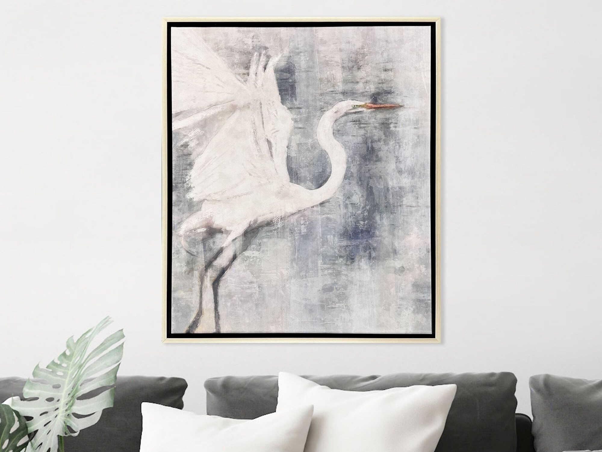 Paragon Animals Glacier Heron-I Canvas Wall Art
