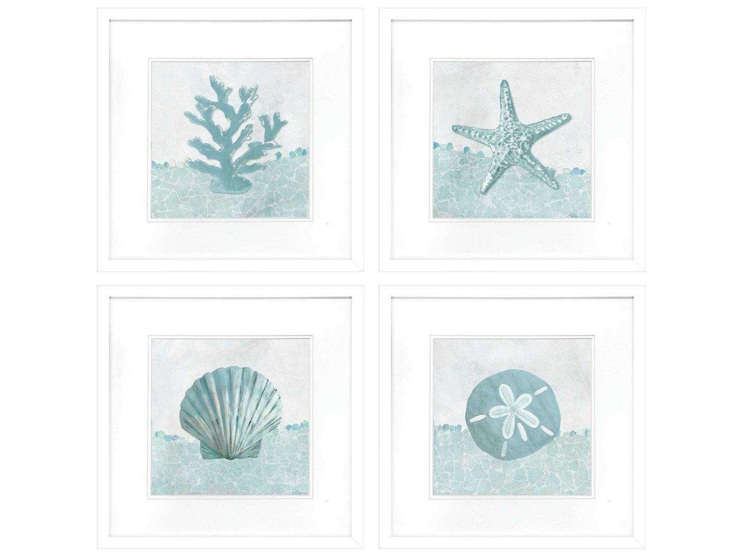 Paragon Animals Coastal Mosaic Wall Art Set of 4