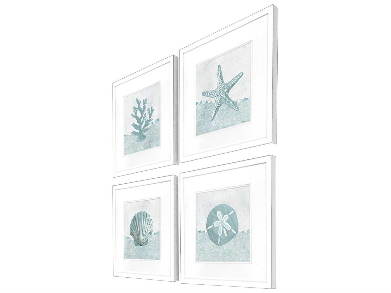 Paragon Animals Coastal Mosaic Wall Art Set of 4