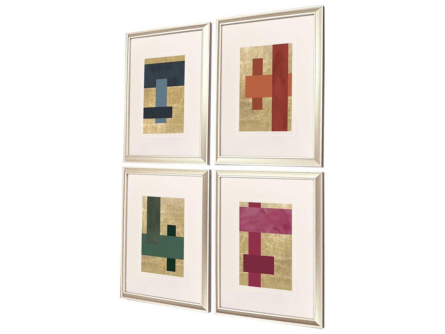 Paragon Geometrics Mini Colorblocks Wall Art Set of 4