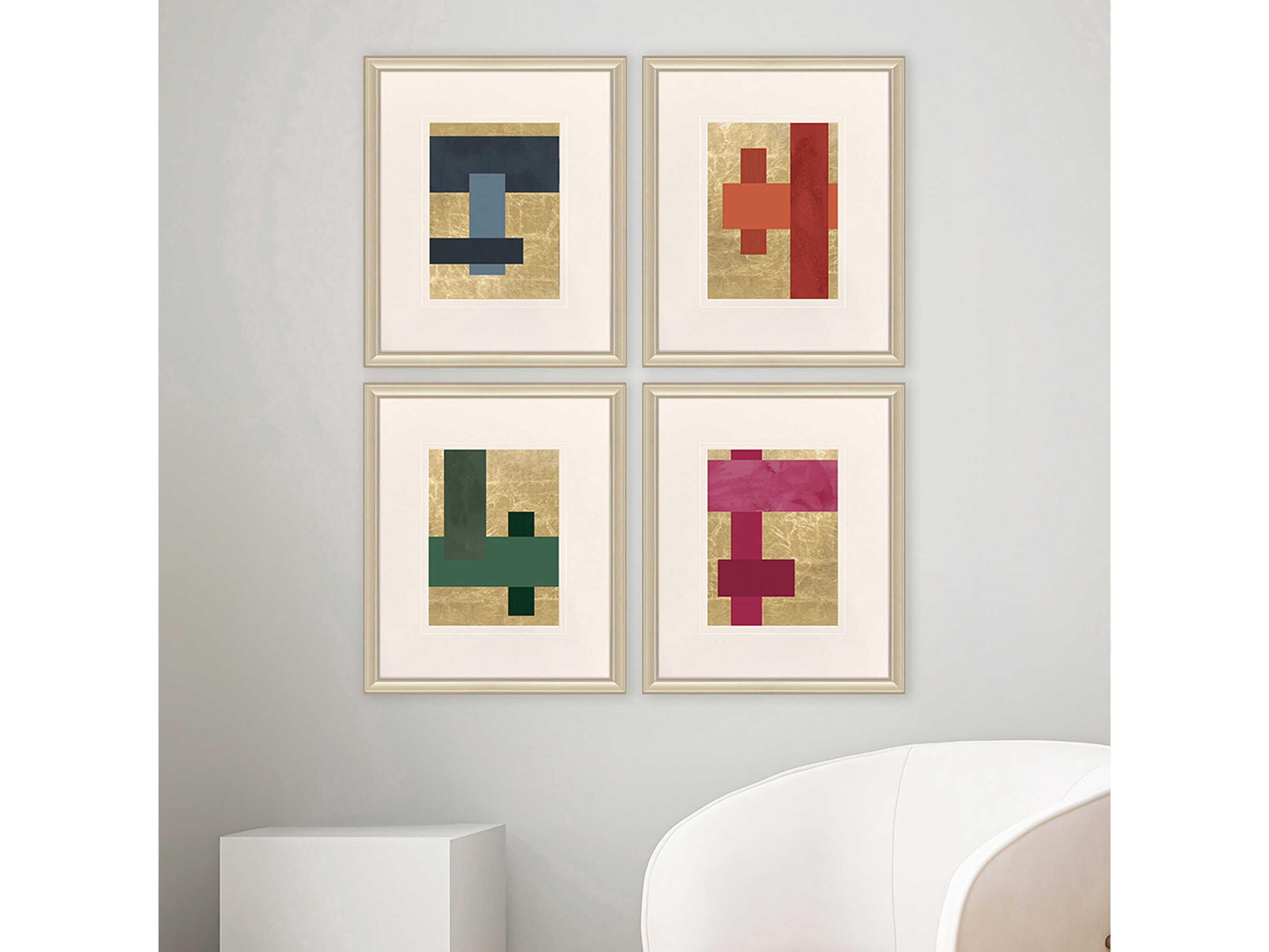 Paragon Geometrics Mini Colorblocks Wall Art Set of 4