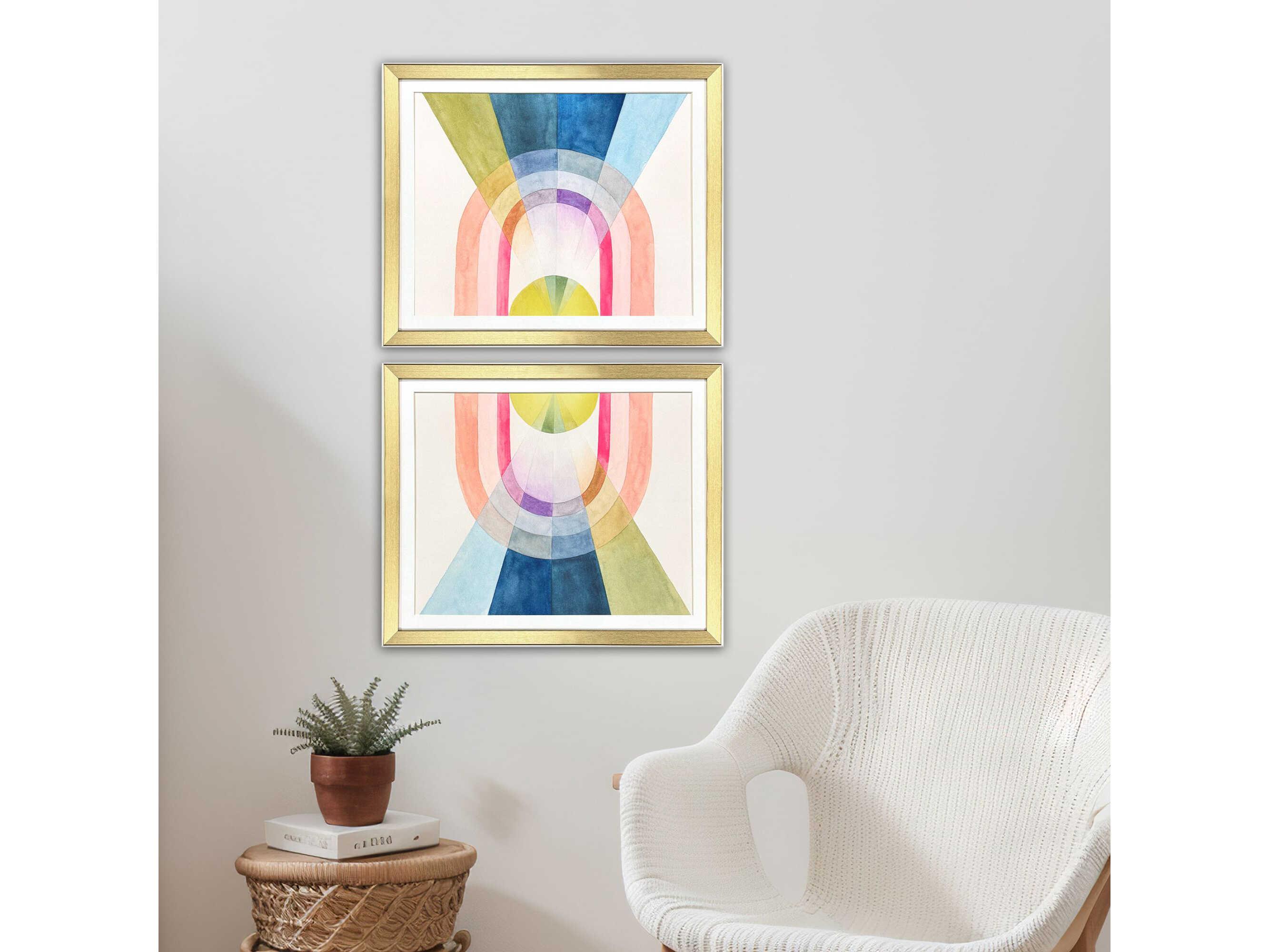 Paragon Abstract Beamed Wall Art Set of 2