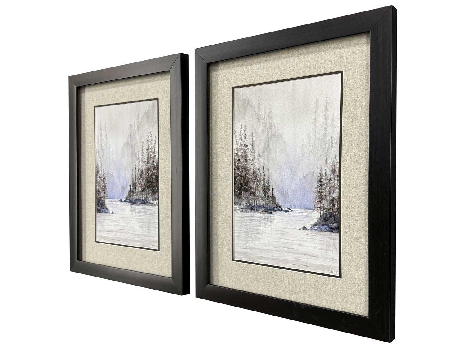 Paragon Scenic Mountain River Wall Art Set of 2
