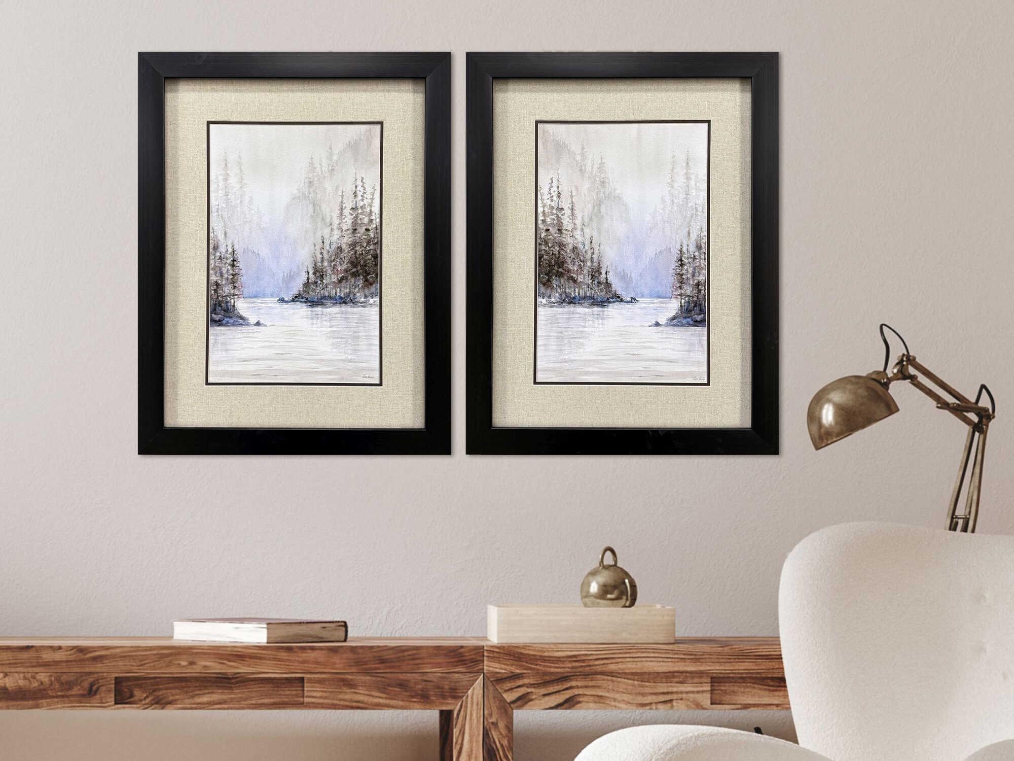 Paragon Scenic Mountain River Wall Art Set of 2