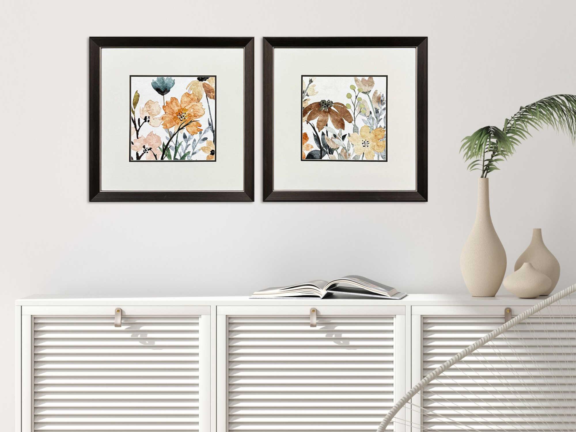 Paragon Florals Wildflower Square Wall Art Set of 2