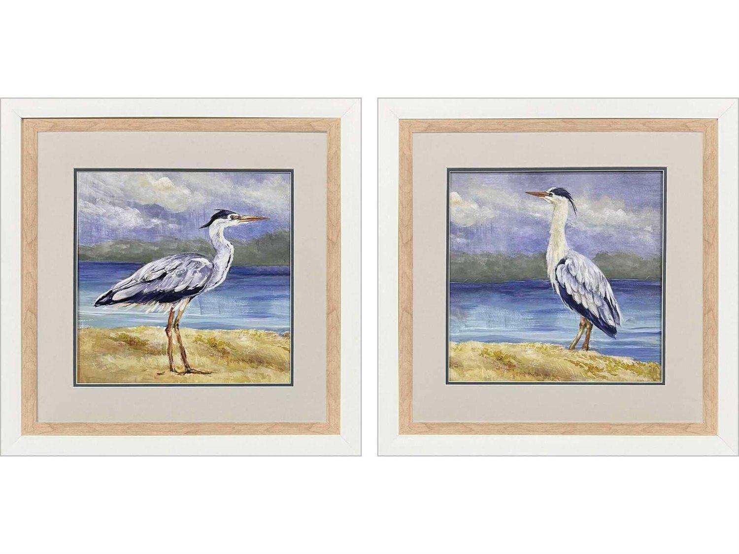 Paragon Animals Heron by the Sea Wall Art Set of 2