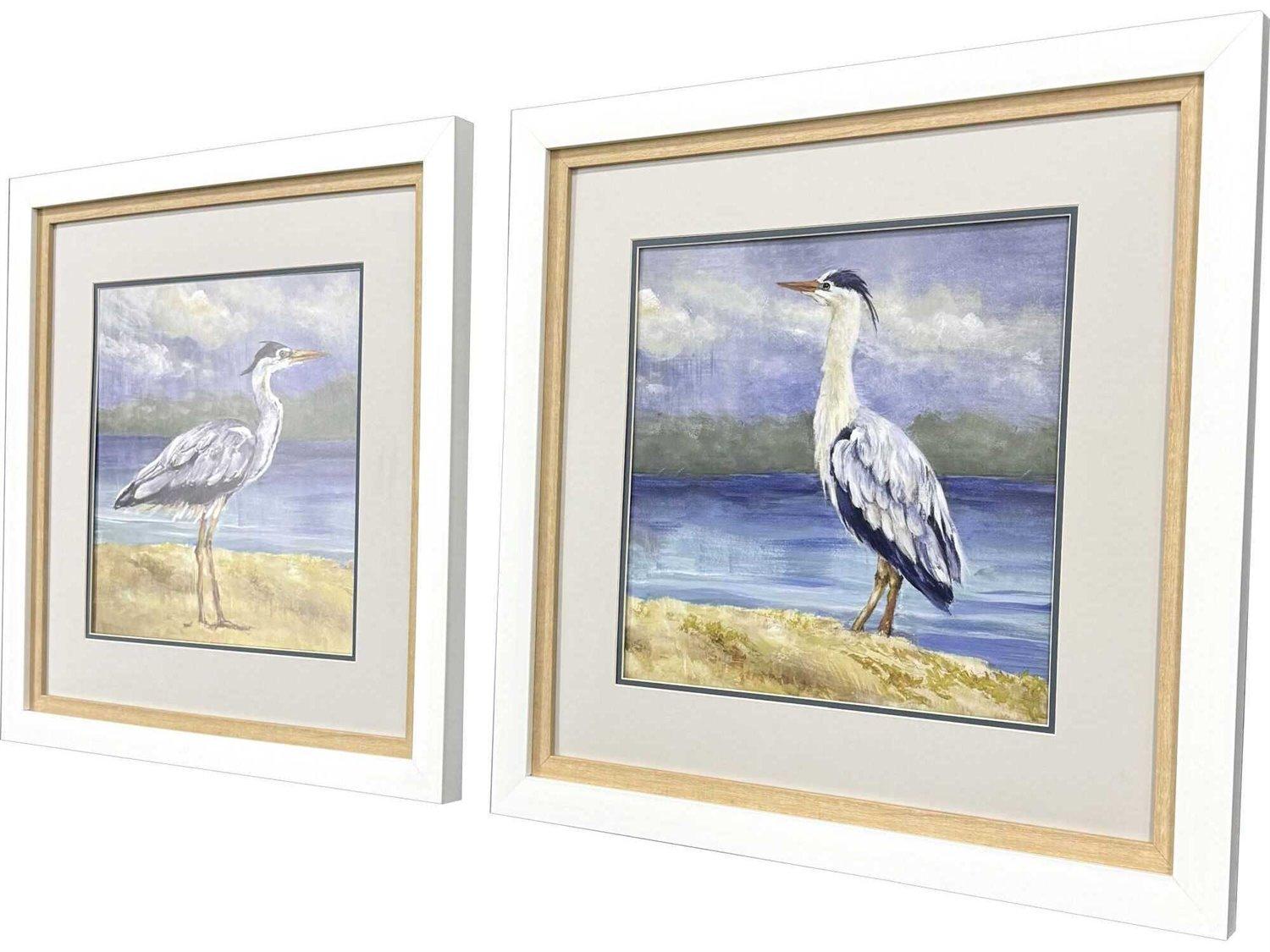 Paragon Animals Heron by the Sea Wall Art Set of 2