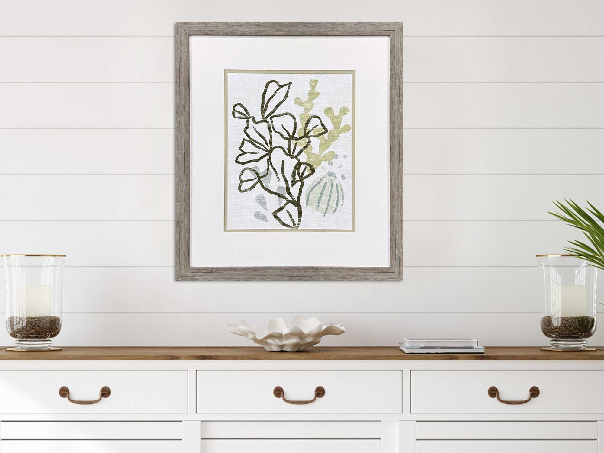 Paragon Waterside Coral Blockprint-IV Wall Art
