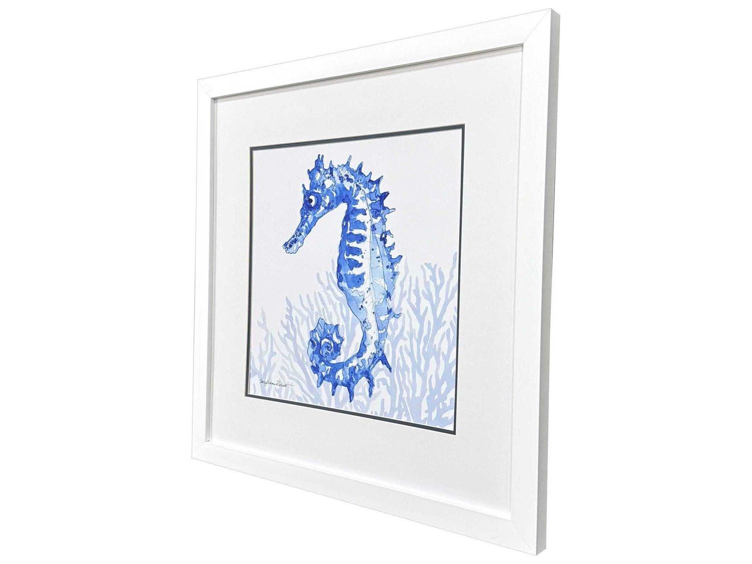 Paragon Animals Indigo Ocean Seahorse Wall Art