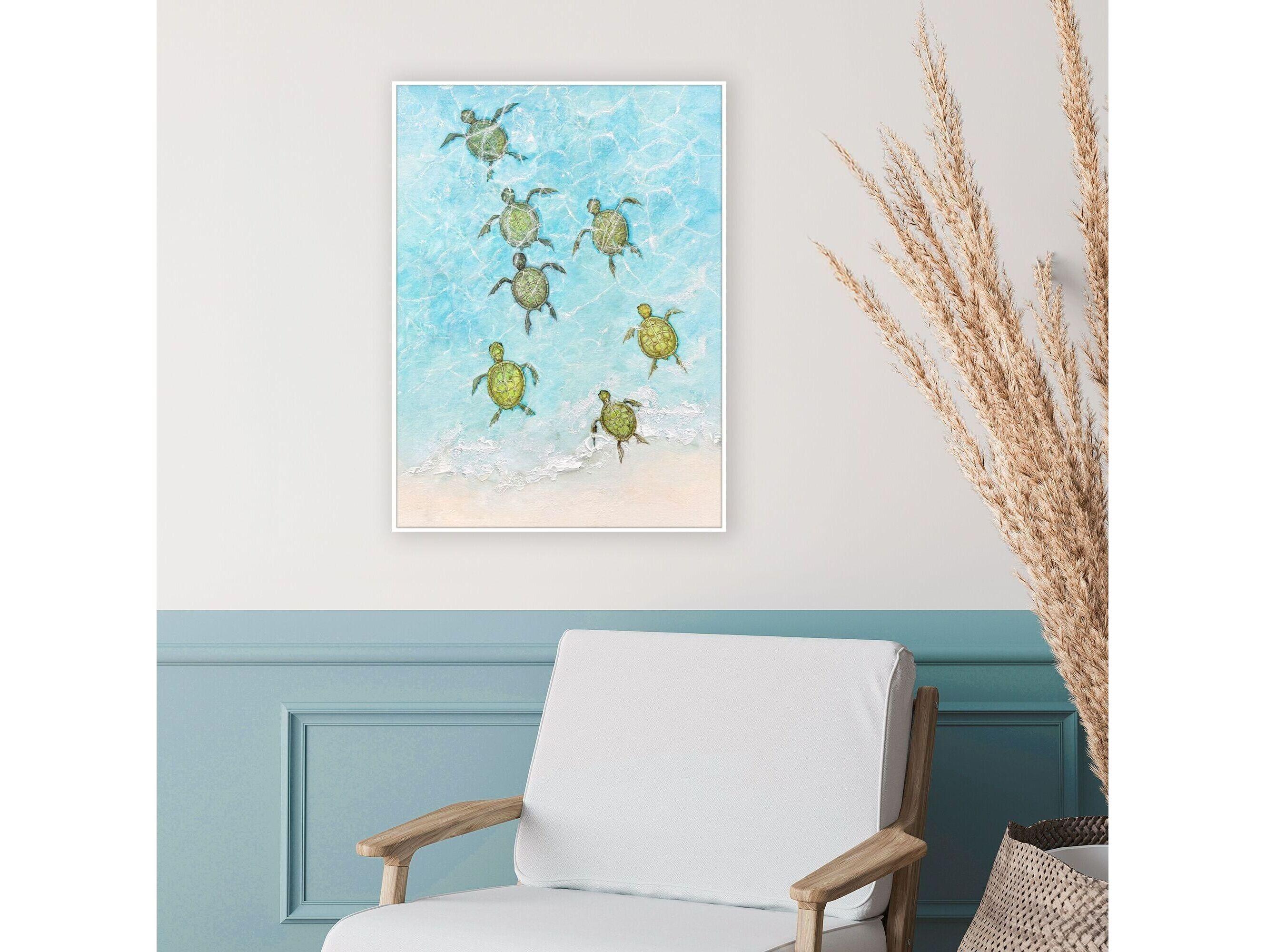 Paragon Swimming Turtles I Canvas Wall Art