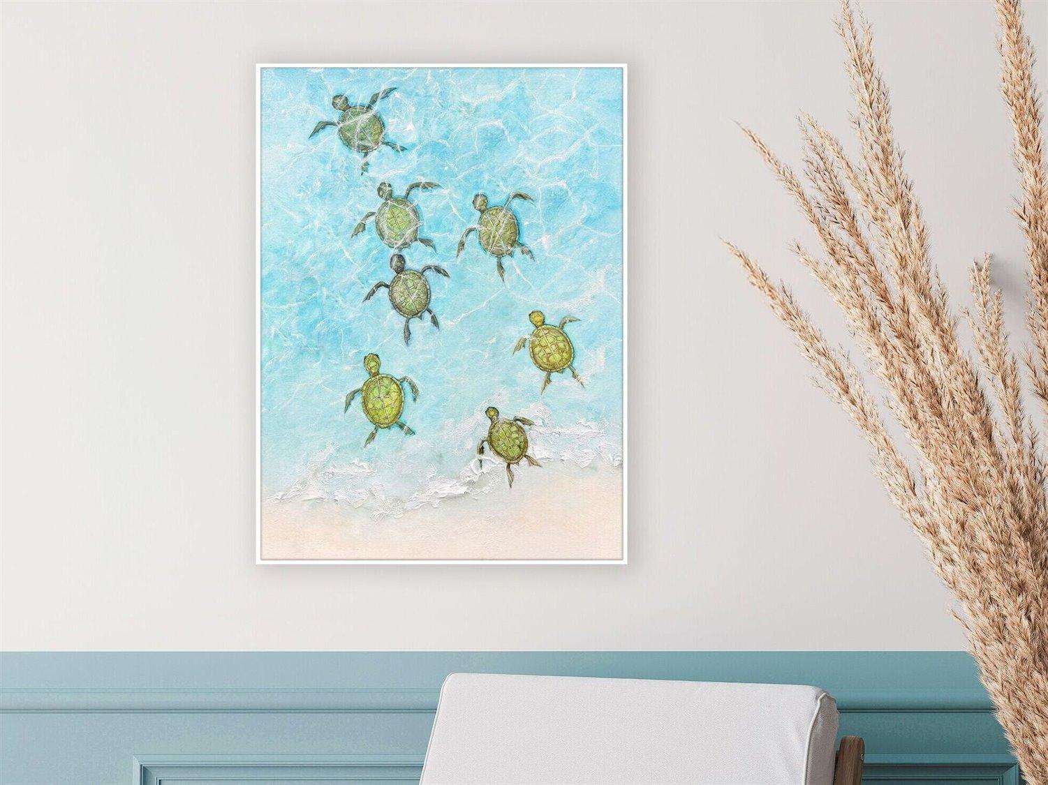 Paragon Swimming Turtles I Canvas Wall Art