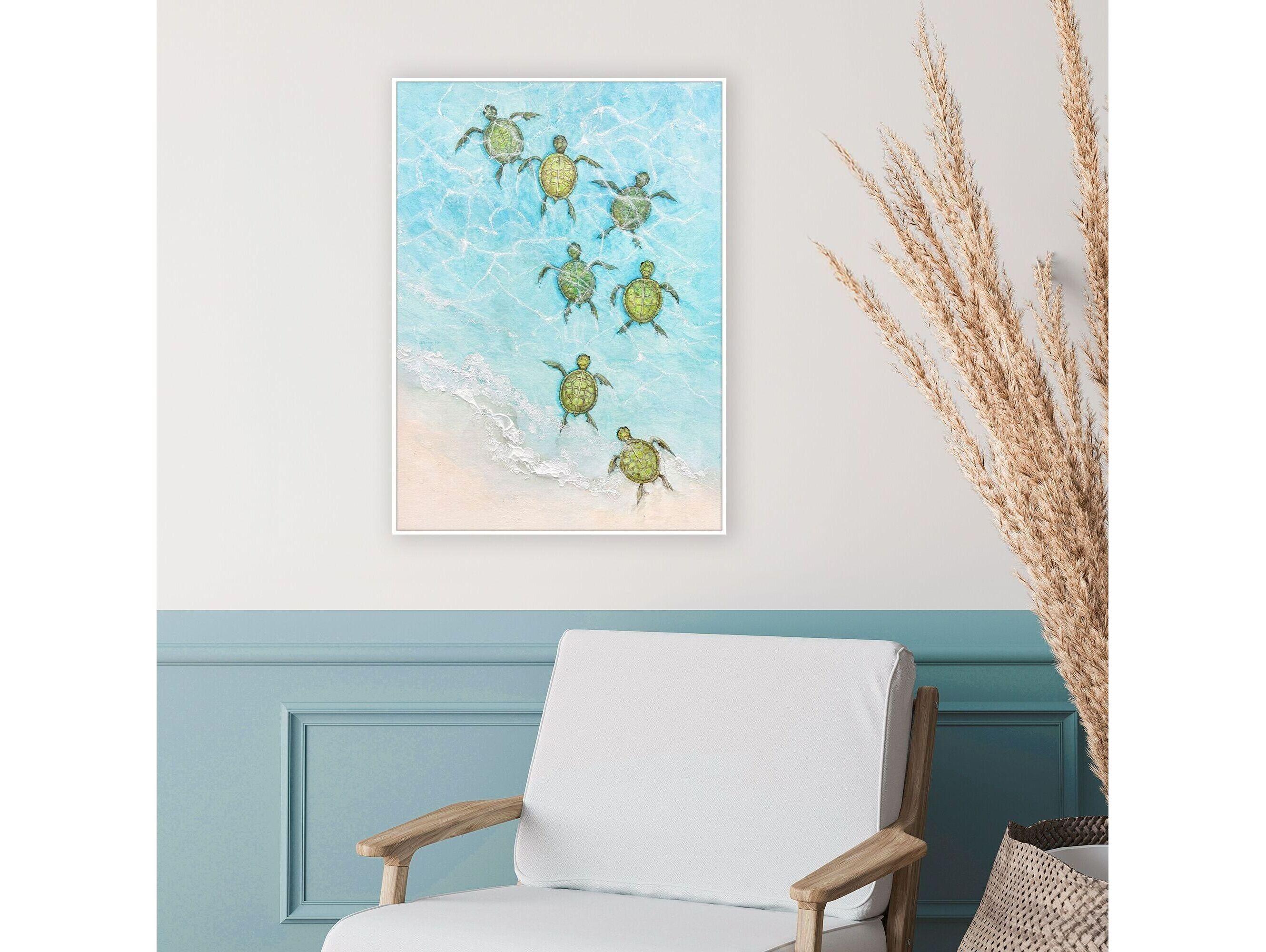 Paragon Swimming Turtles II Canvas Wall Art