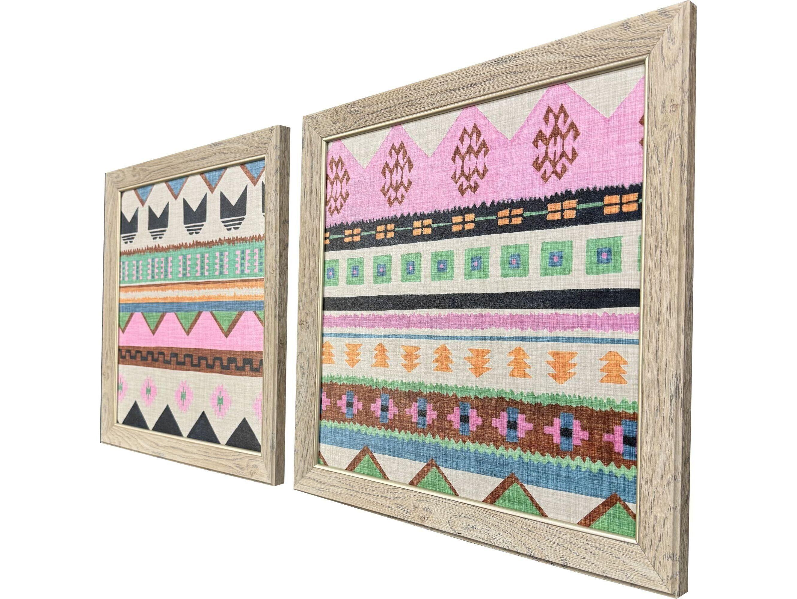 Paragon Tessellation Patterns Non-Glass Framed Art - Set of 2