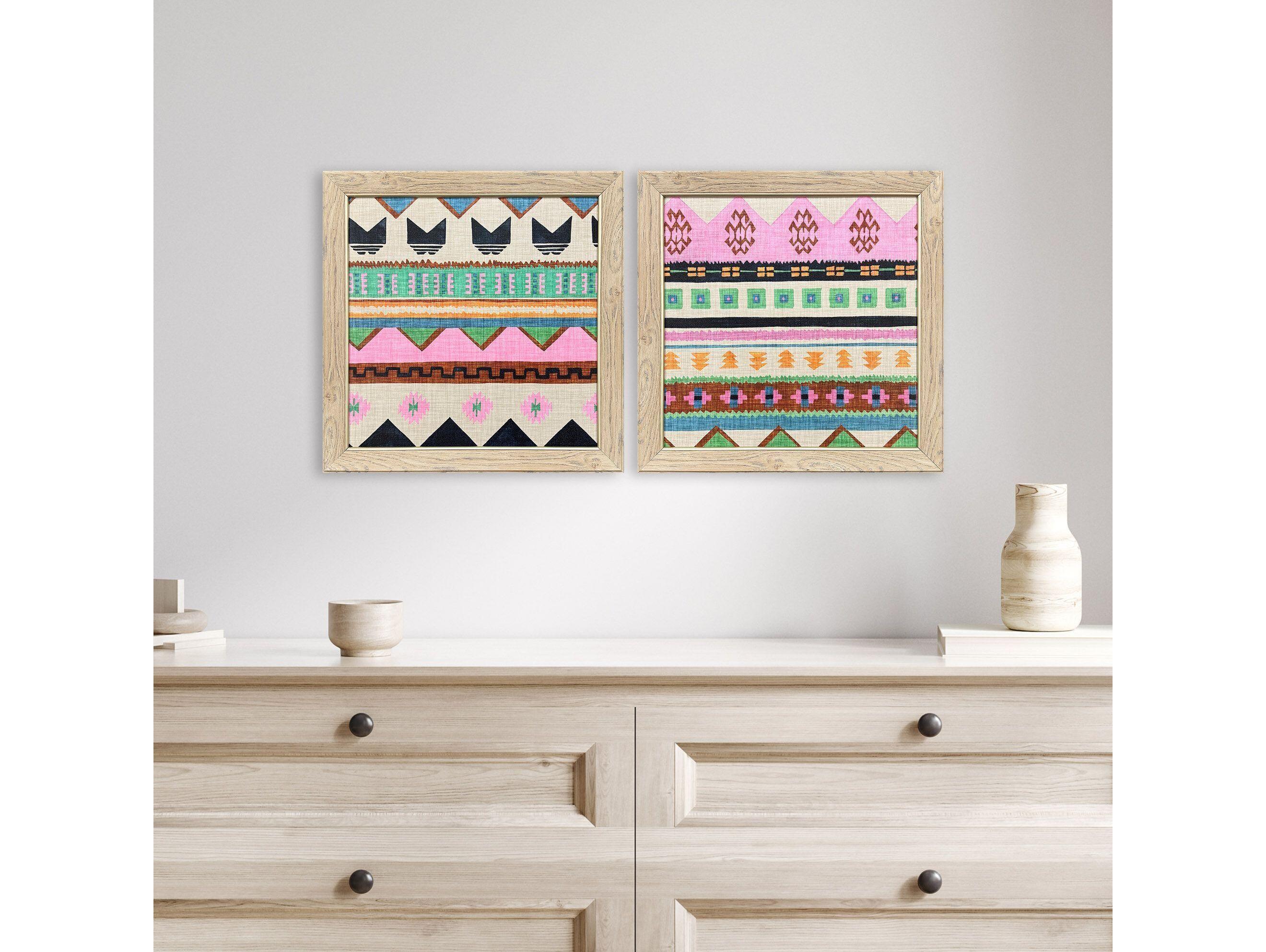 Paragon Tessellation Patterns Non-Glass Framed Art - Set of 2