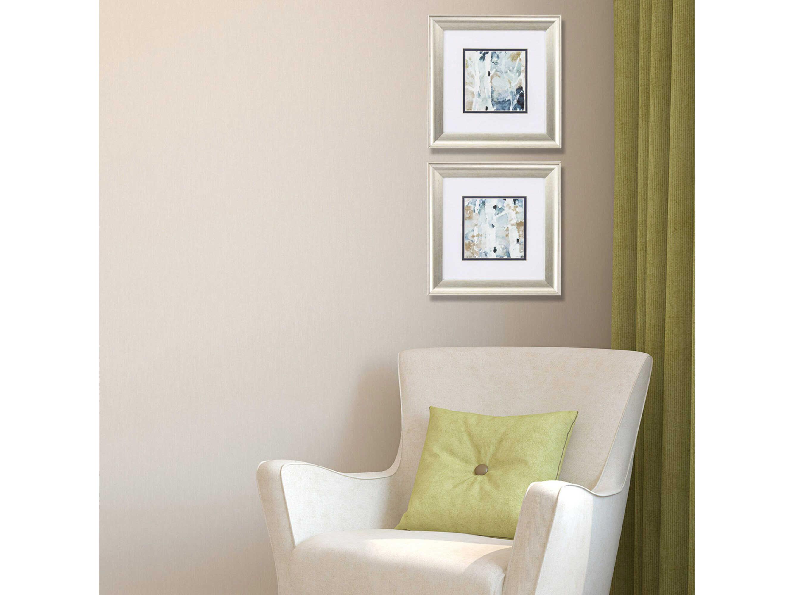 Paragon Abstract Blue Watercolor Wall Art Set of 2