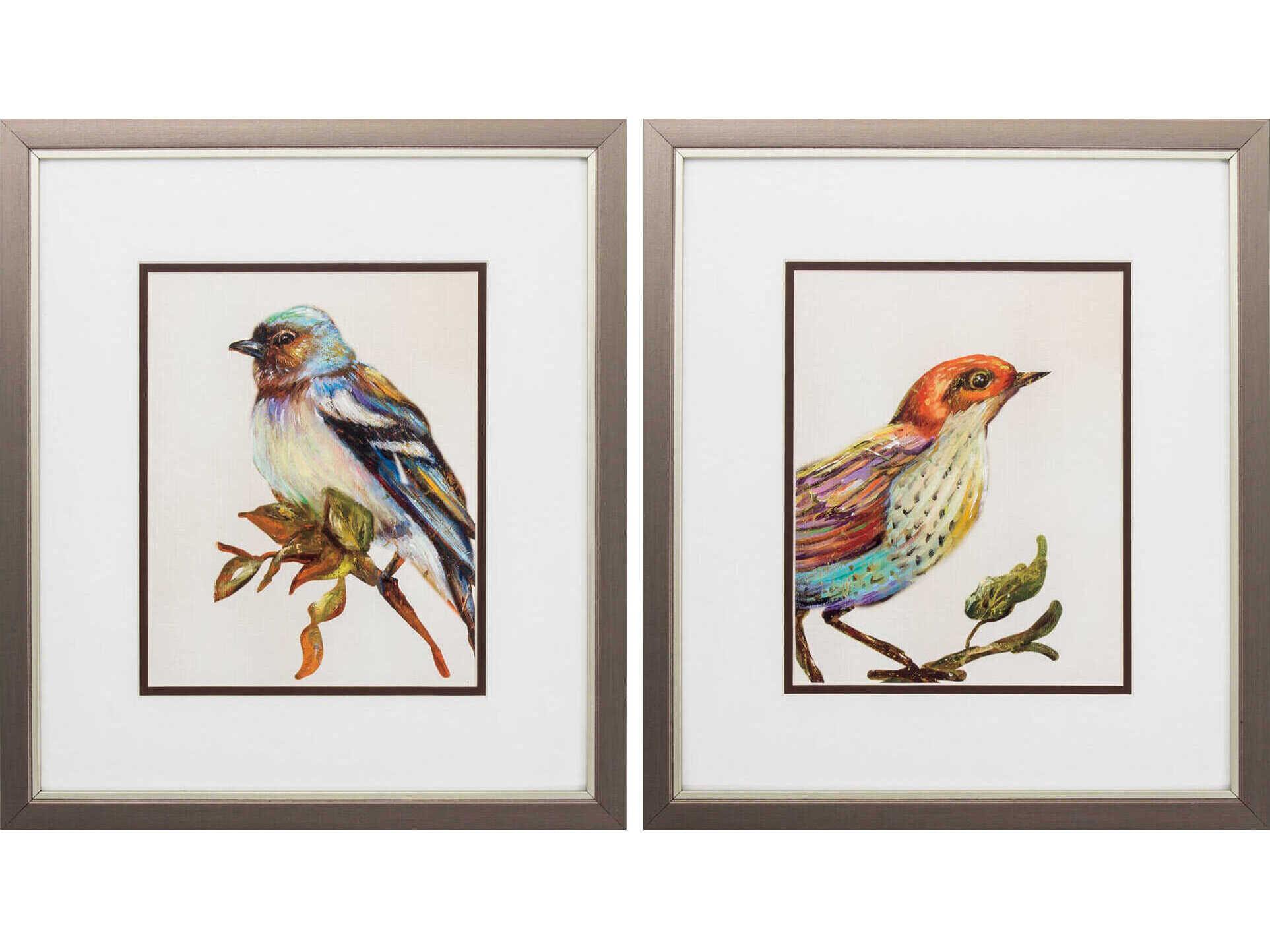 Paragon Florals Eco Bird Wall Art Set of 2