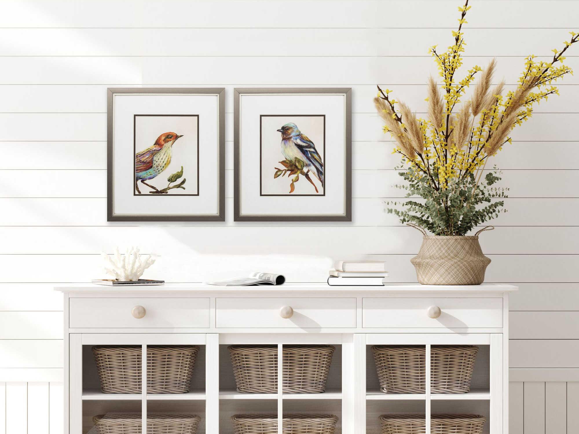 Paragon Florals Eco Bird Wall Art Set of 2