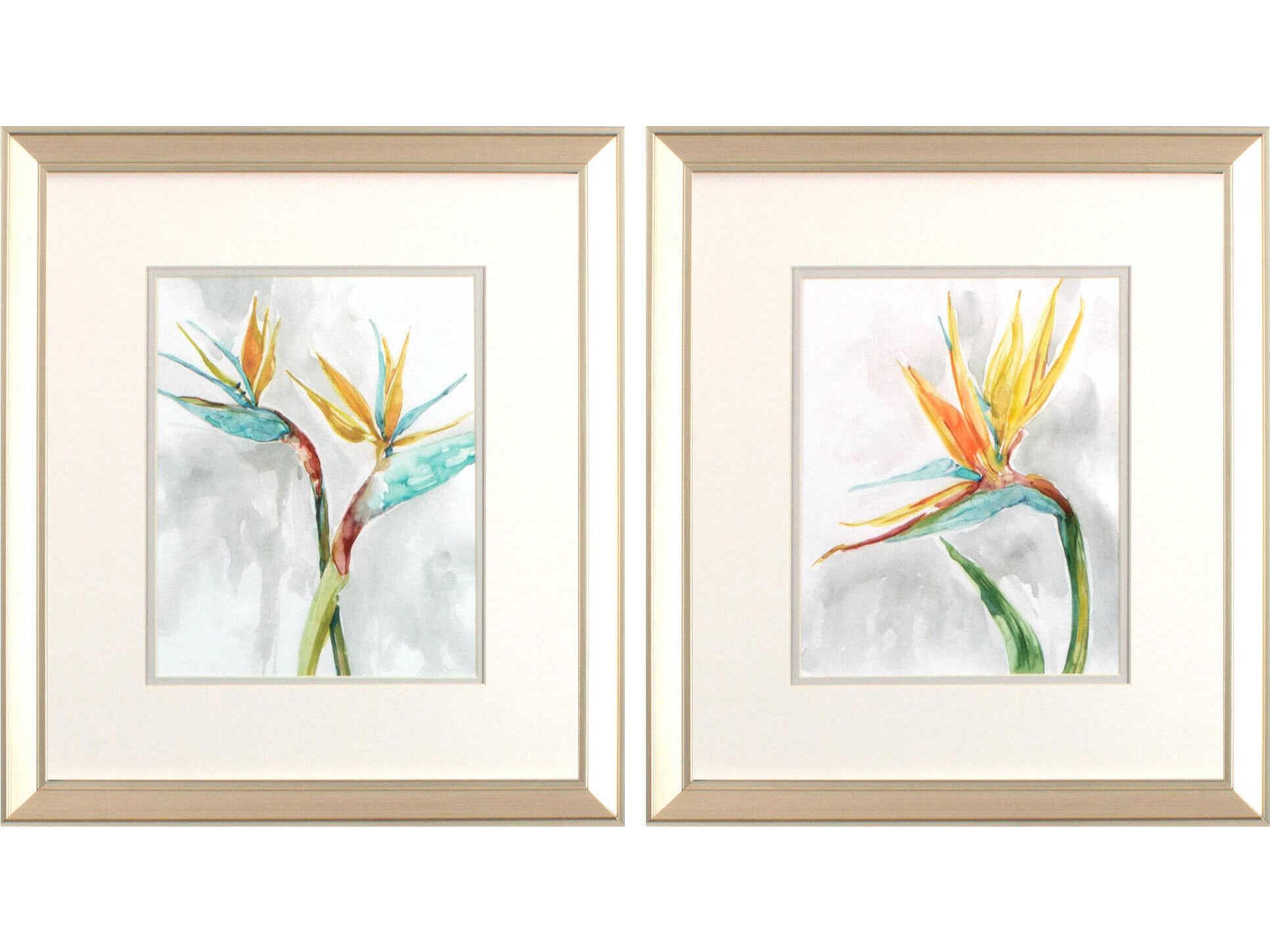 Paragon Florals Bird of Paradise Wall Art Set of 2