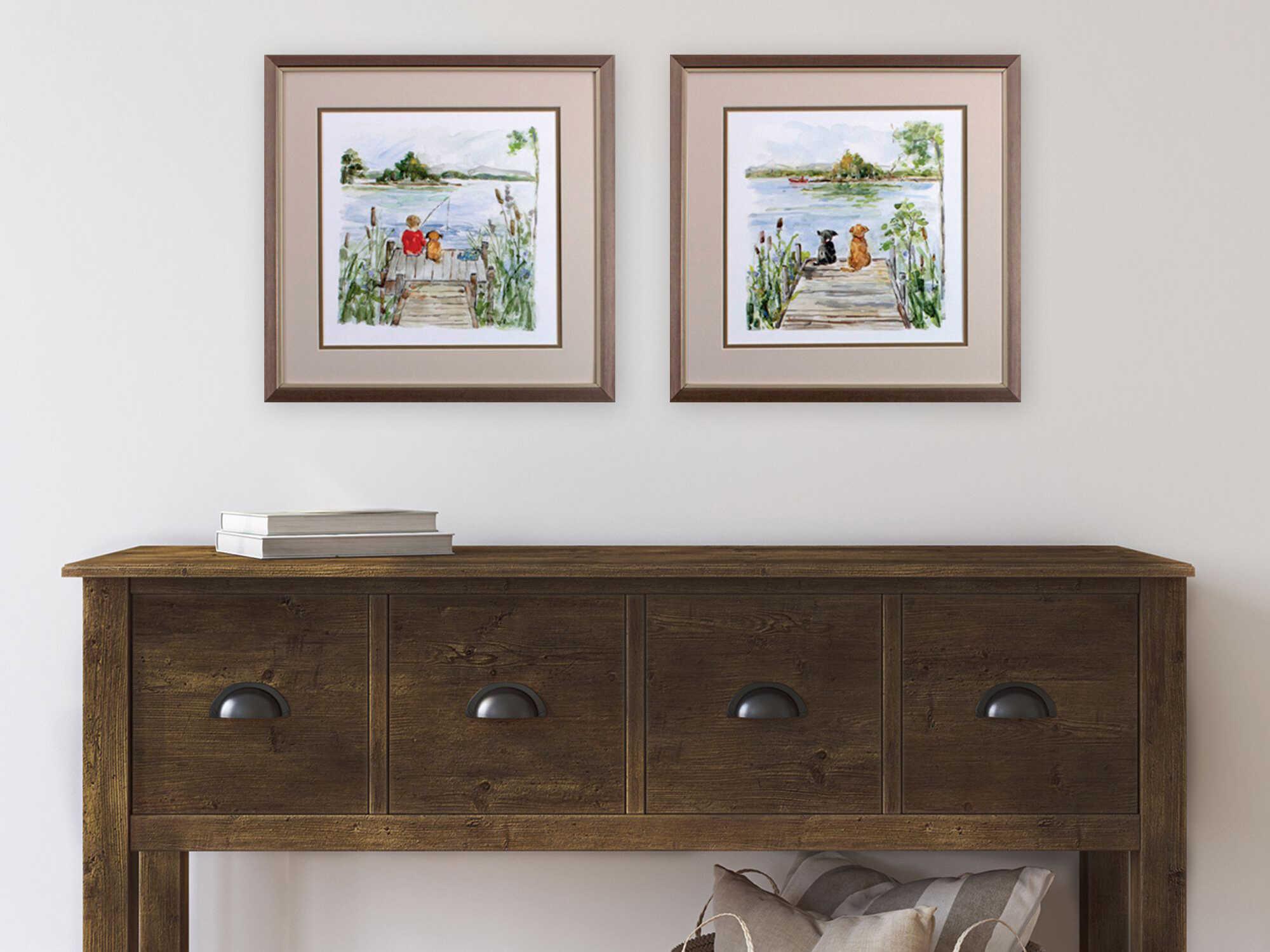 Paragon Waterside Lake Wall Art Set of 2