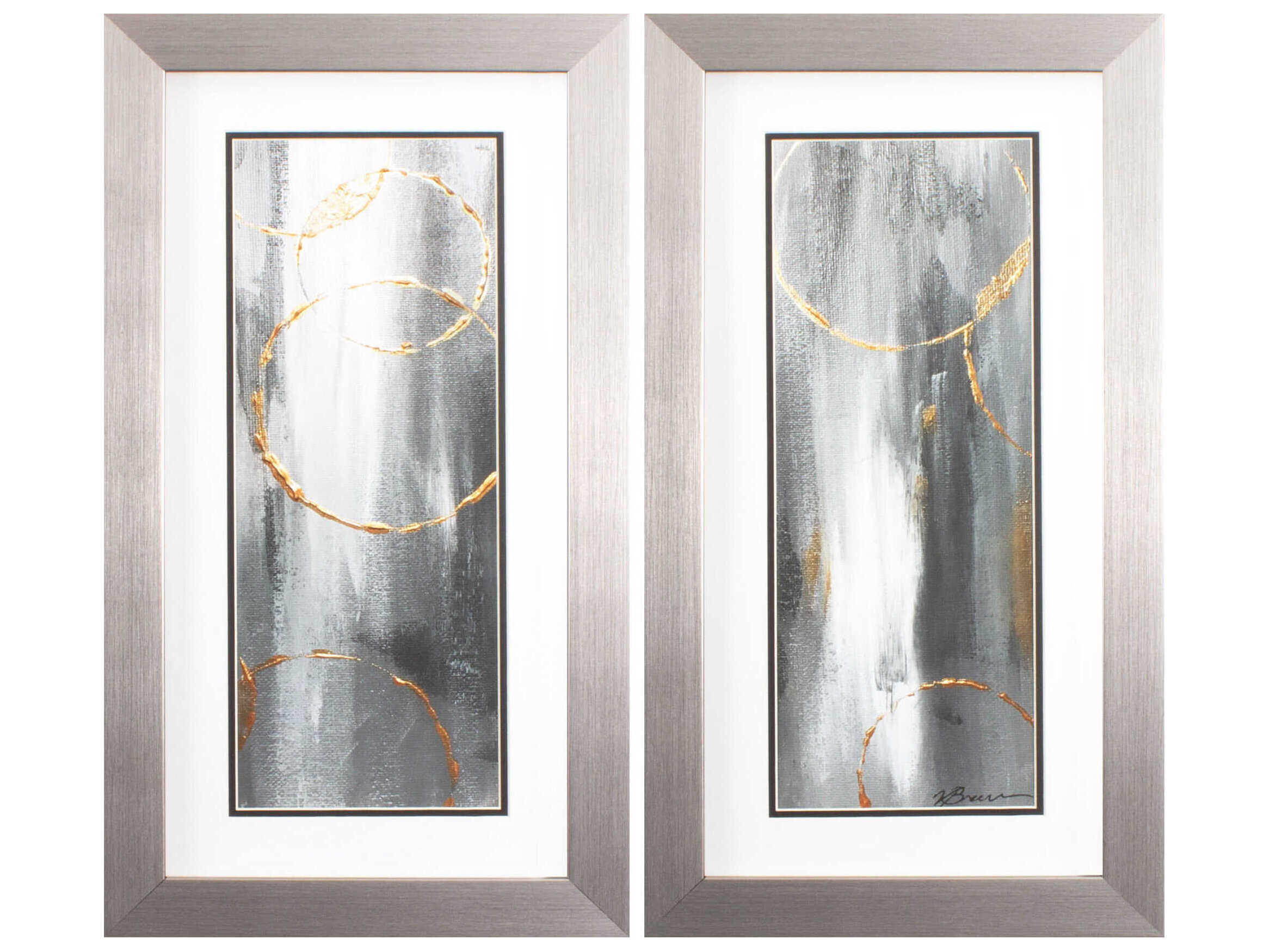 Paragon Abstract Gray Matter Wall Art Set of 2