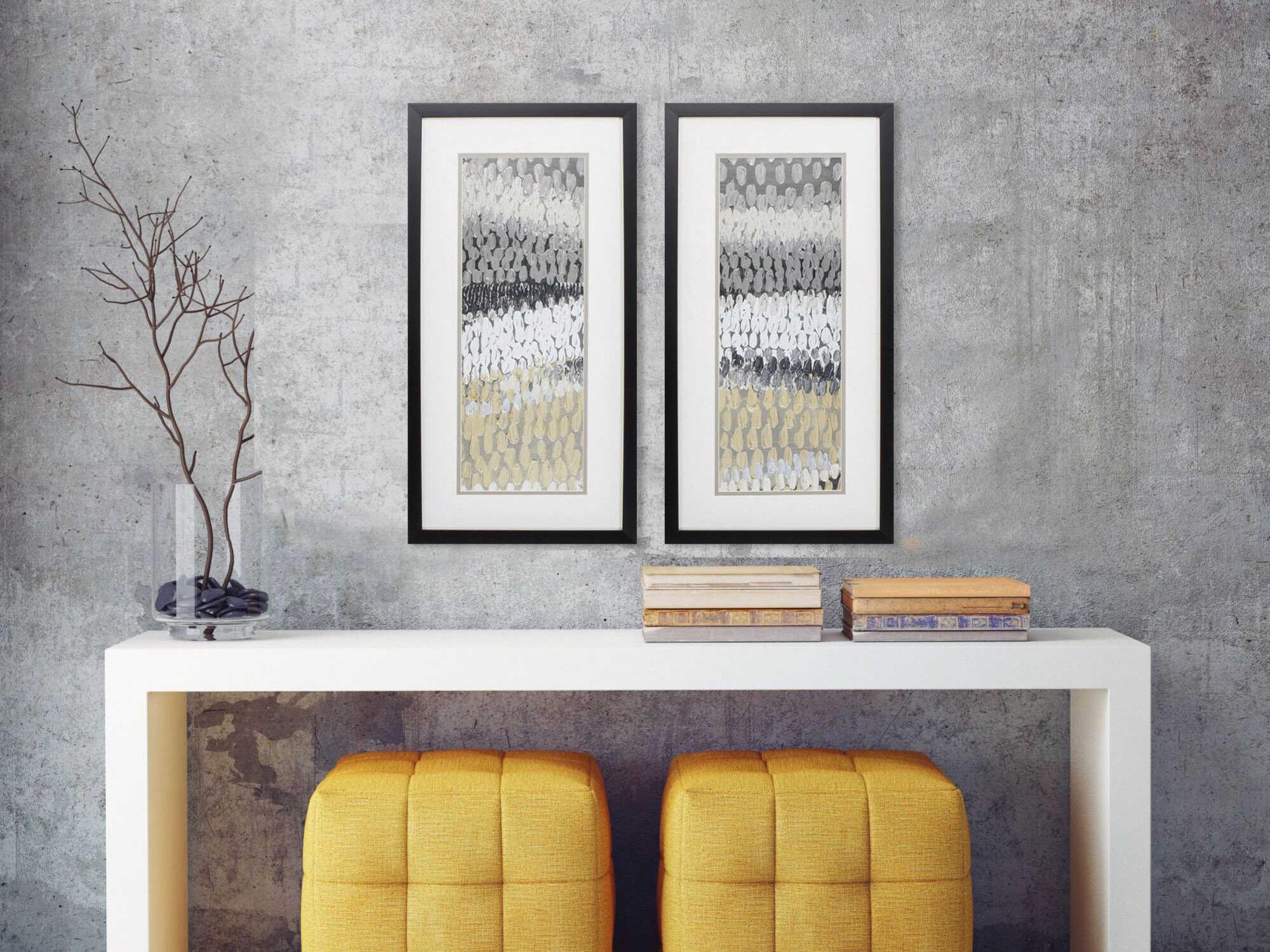 Paragon Abstract Raindrops Wall Art Set of 2