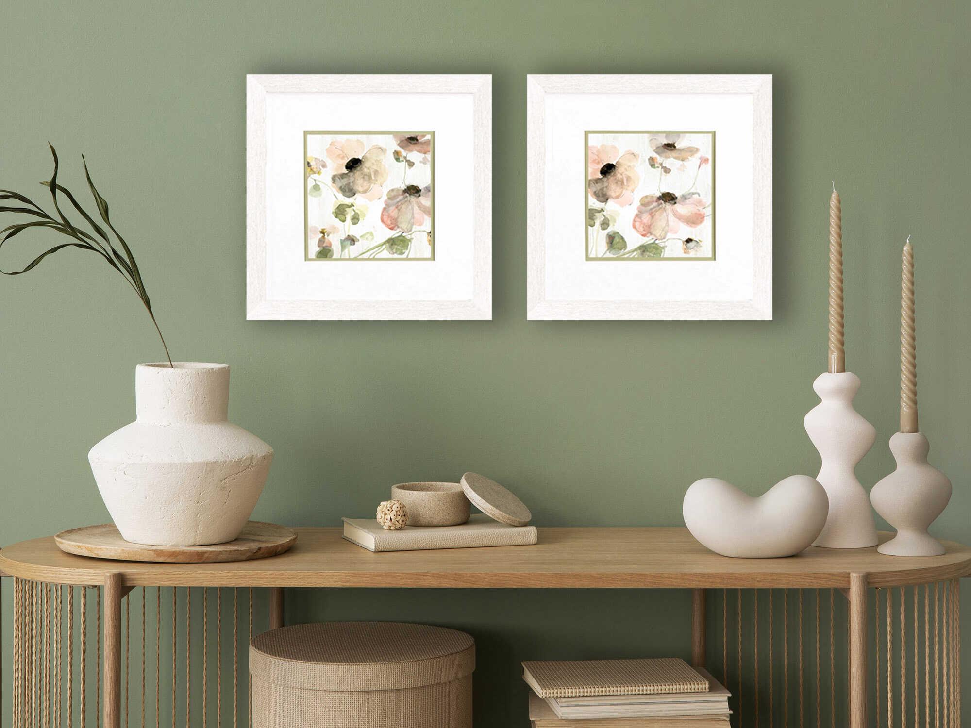 Paragon Florals Soft Spring Pop Wall Art Set of 2