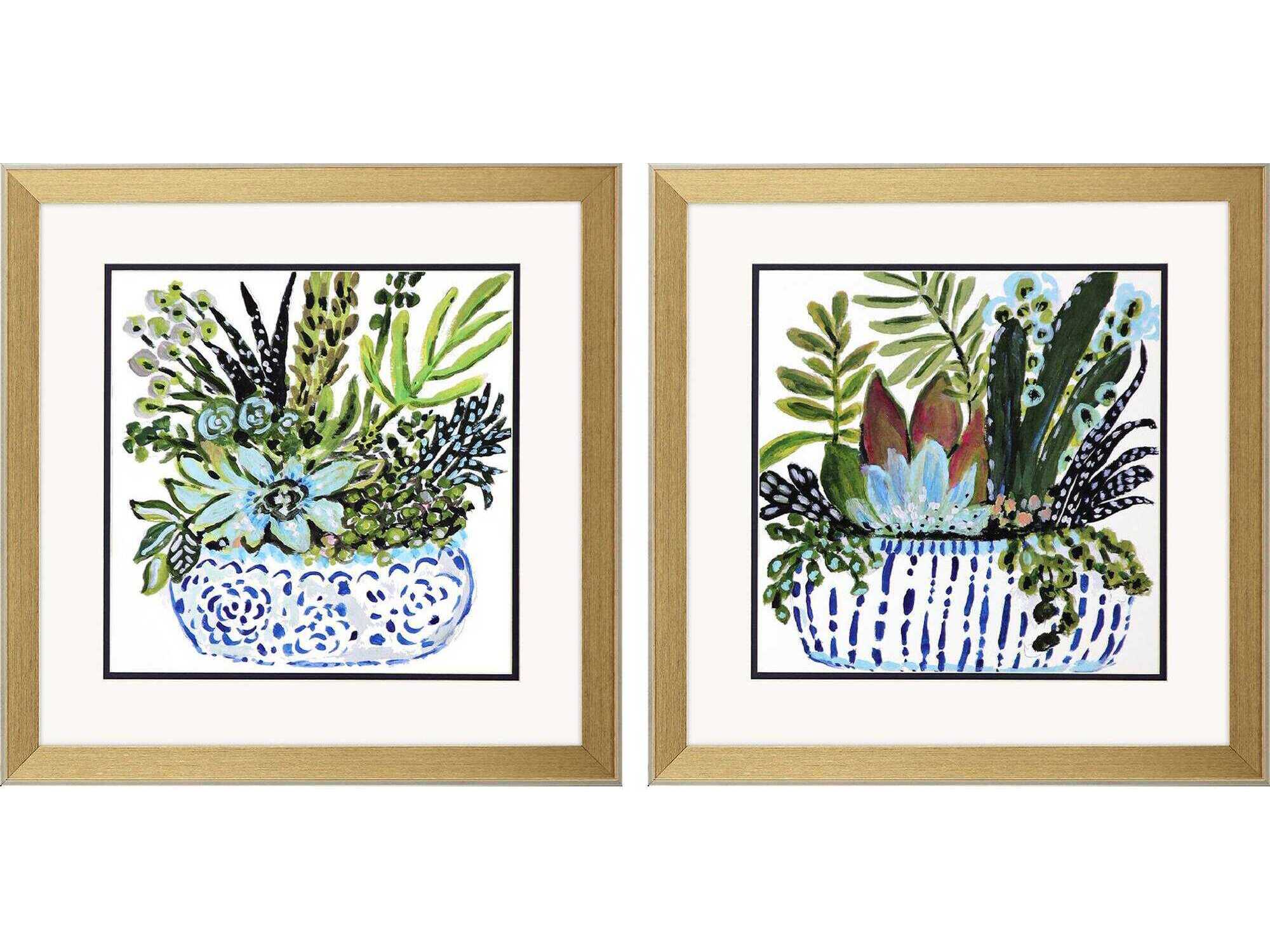 Paragon Florals Succulent Garden-I Wall Art Set of 2