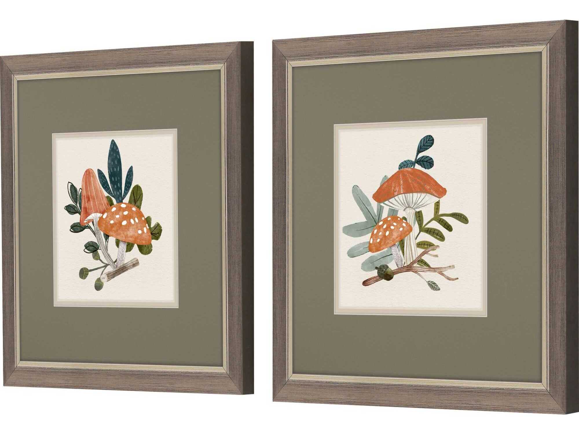 Paragon Florals Amanita Mushroom Wall Art Set of 2