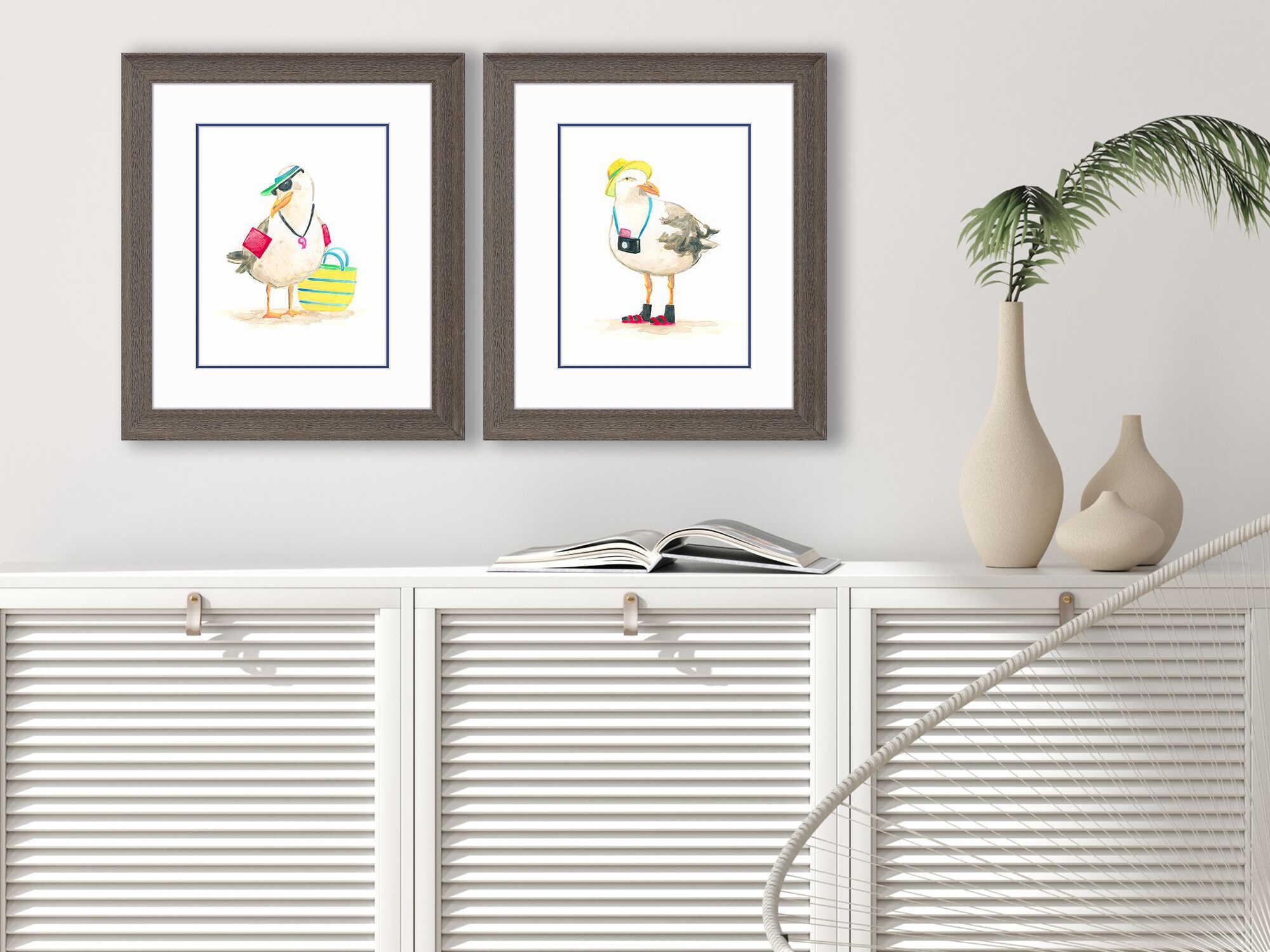 Paragon Animals Beach Bum-A Wall Art Set of 2