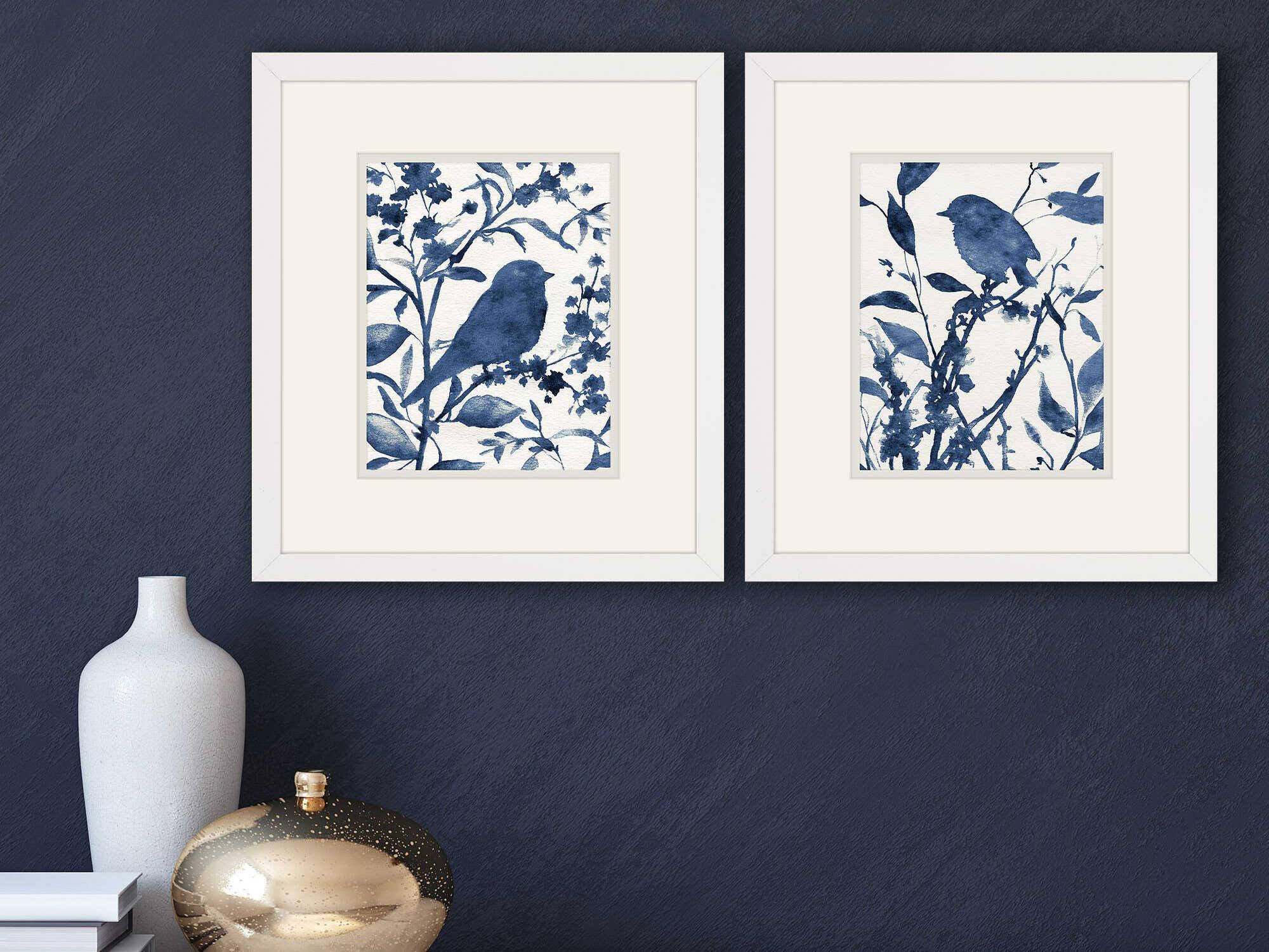 Paragon Bluebird Silhouette Wall Art Set of 2